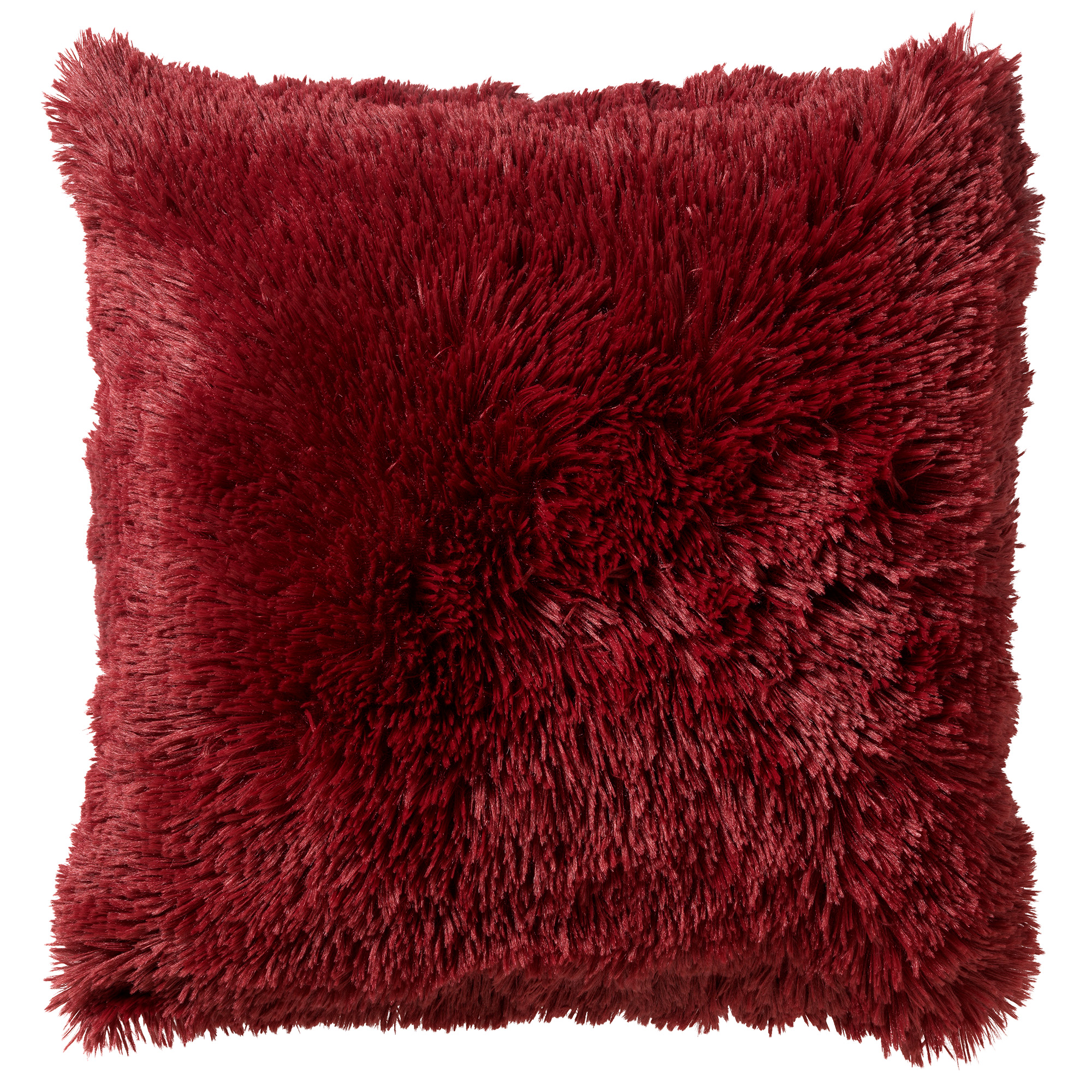 FLUFFY - Kussenhoes unikleur 60x60 cm - Merlot - rood