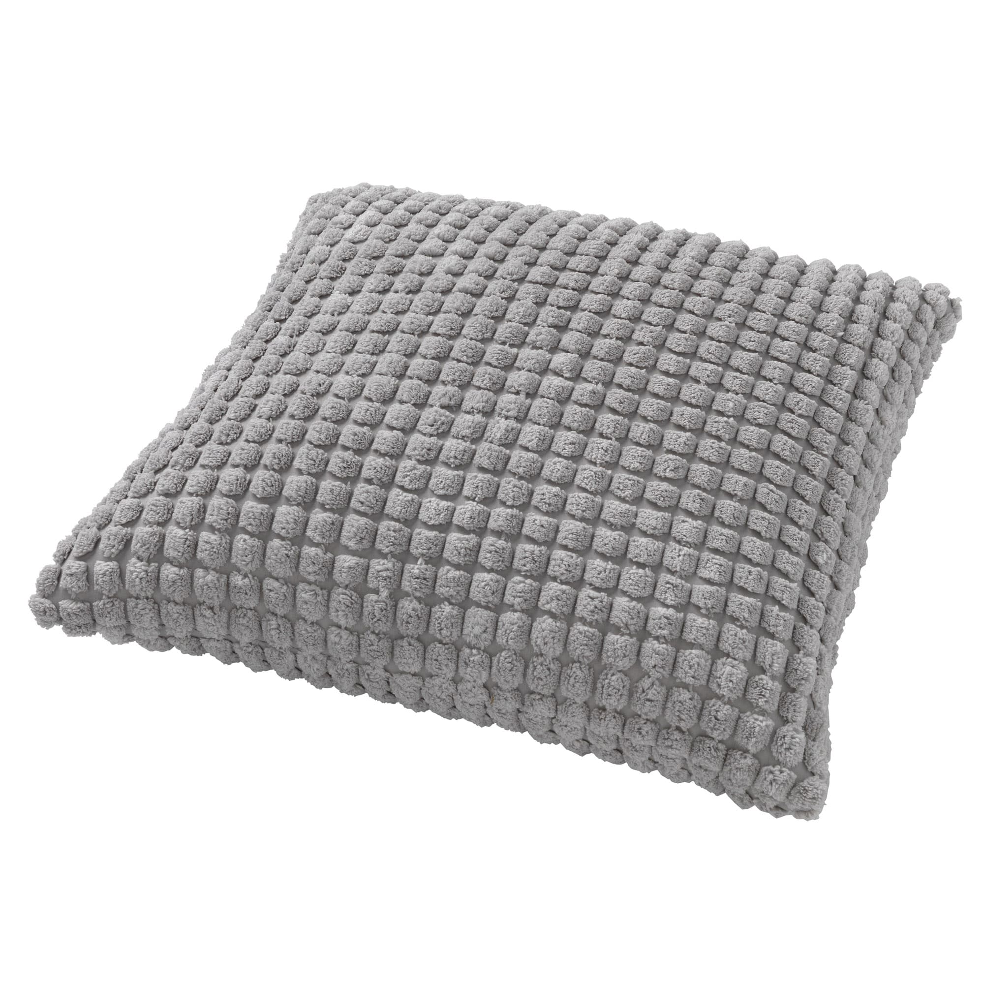 ROME - Sierkussen 45x45 cm - 100% polyester - effen kleur - Micro Chip - lichtgrijs
