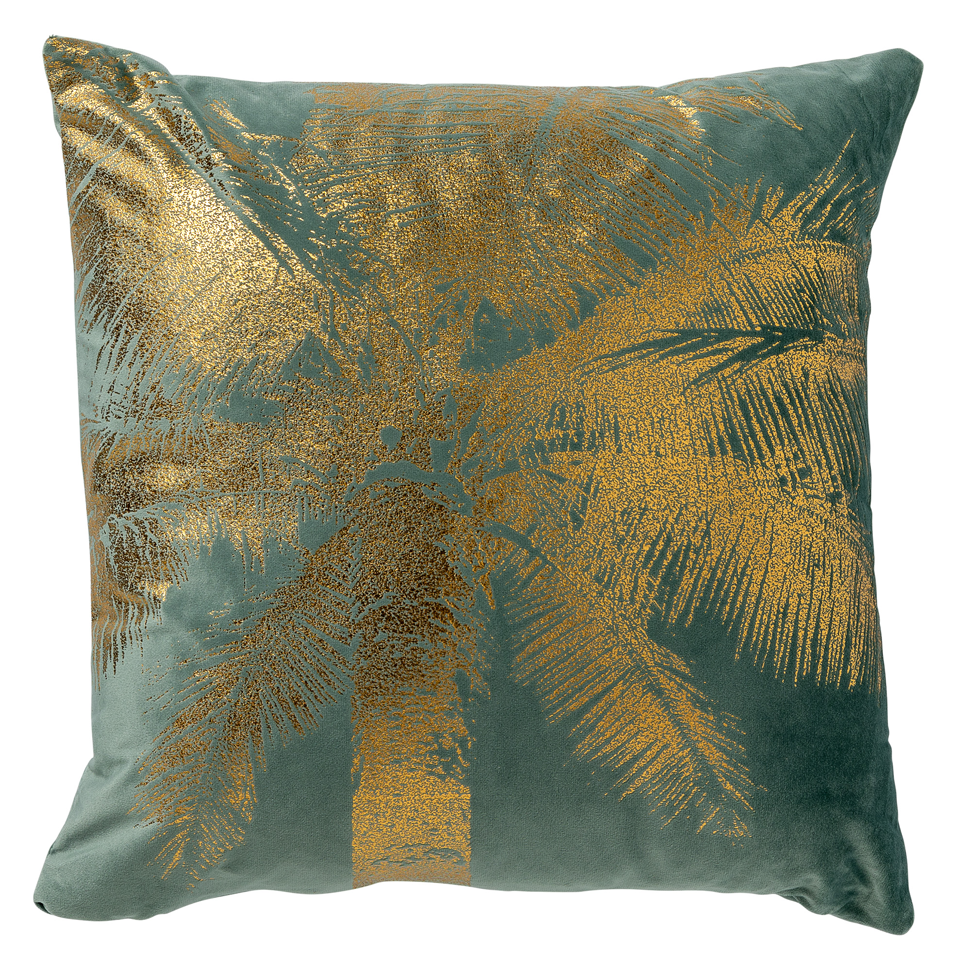 LEVAN - Sierkussen 45x45 cm - gouden opdruk - Sagebrush Green - groen