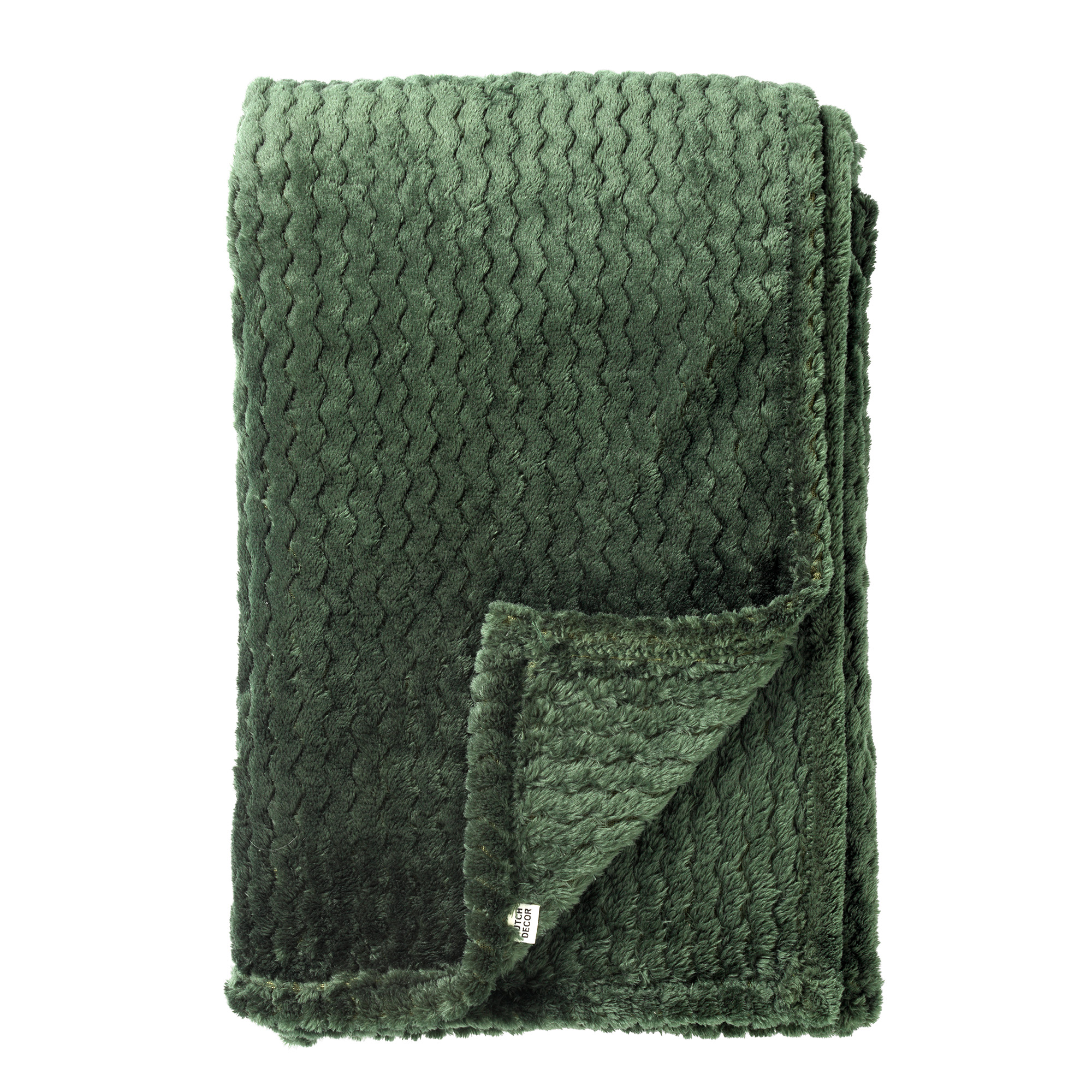 MARA - Plaid 150x200 cm - zigzag patroon - superzacht - Mountain View - groen 