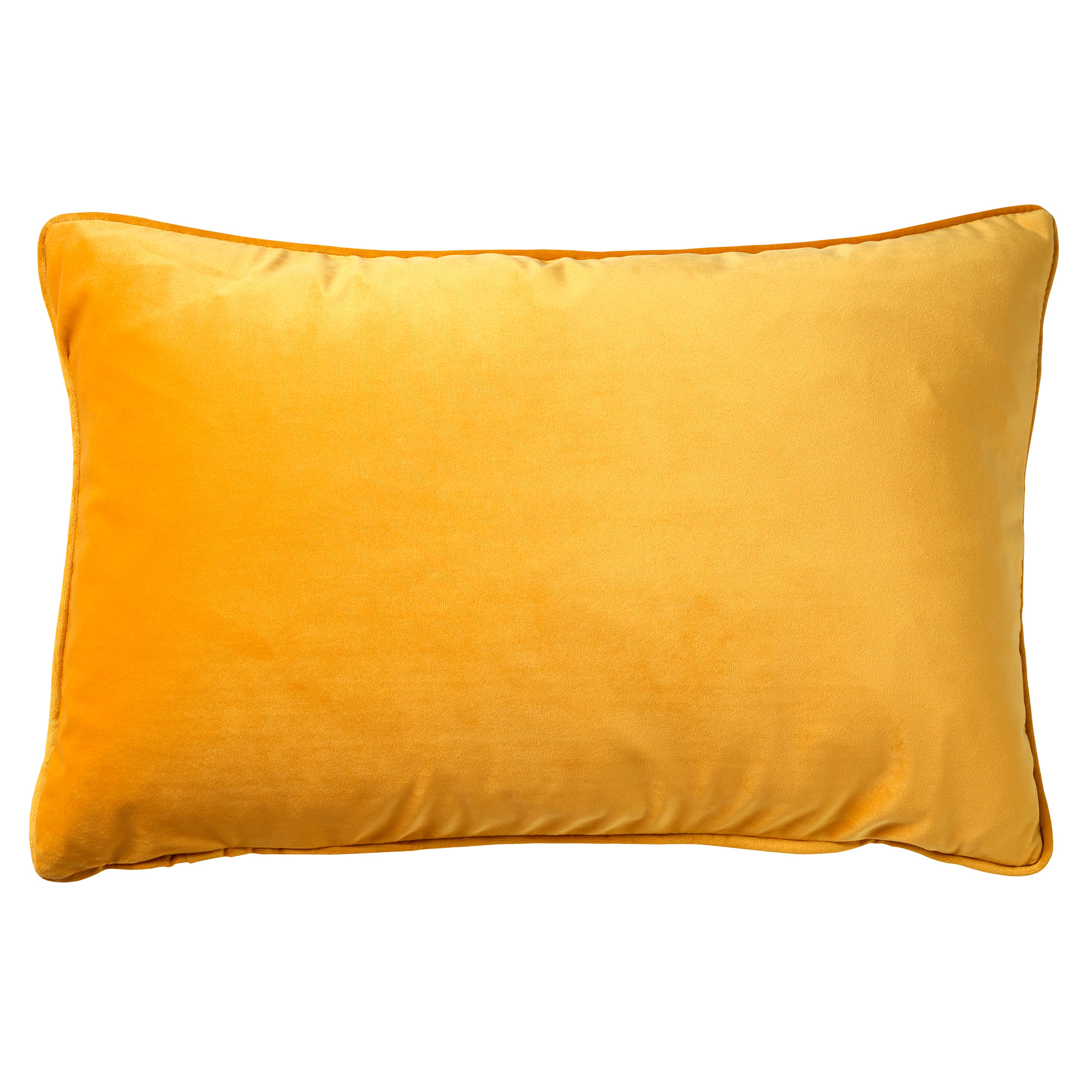 FINN - Sierkussen 40x60 cm - velvet - effen kleur - Golden Glow - geel