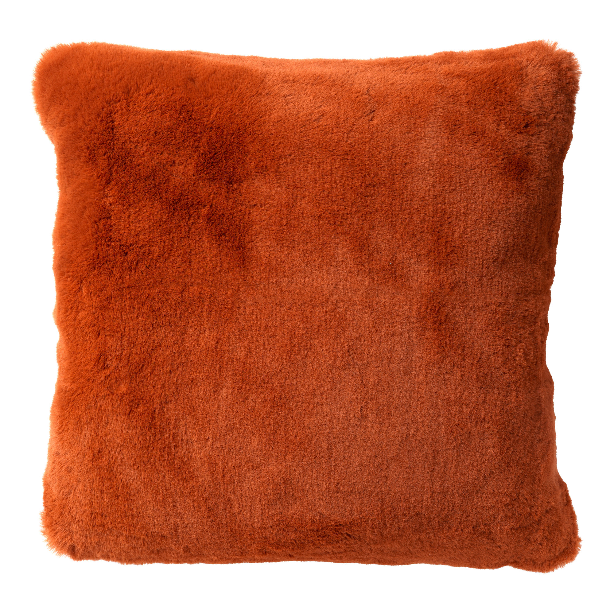 ZAYA - Kussenhoes 45x45 cm - bontlook - effen kleur - Potters Clay - oranje