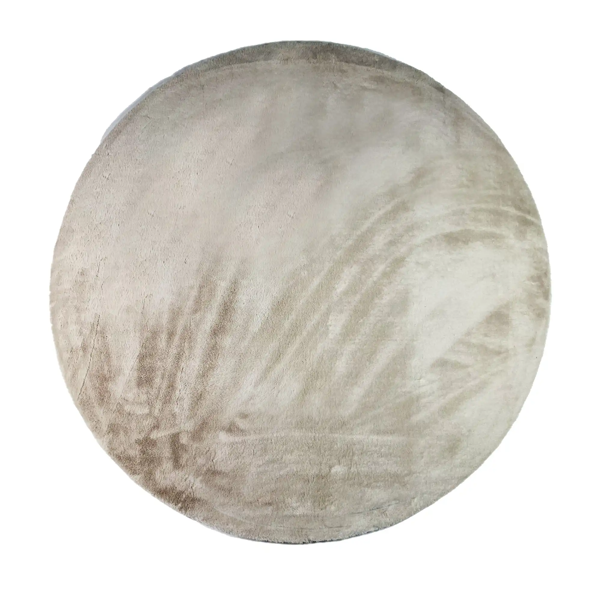 TAMMY - Vloerkleed Ø120 cm -  imitatiebont - French Oak - beige
