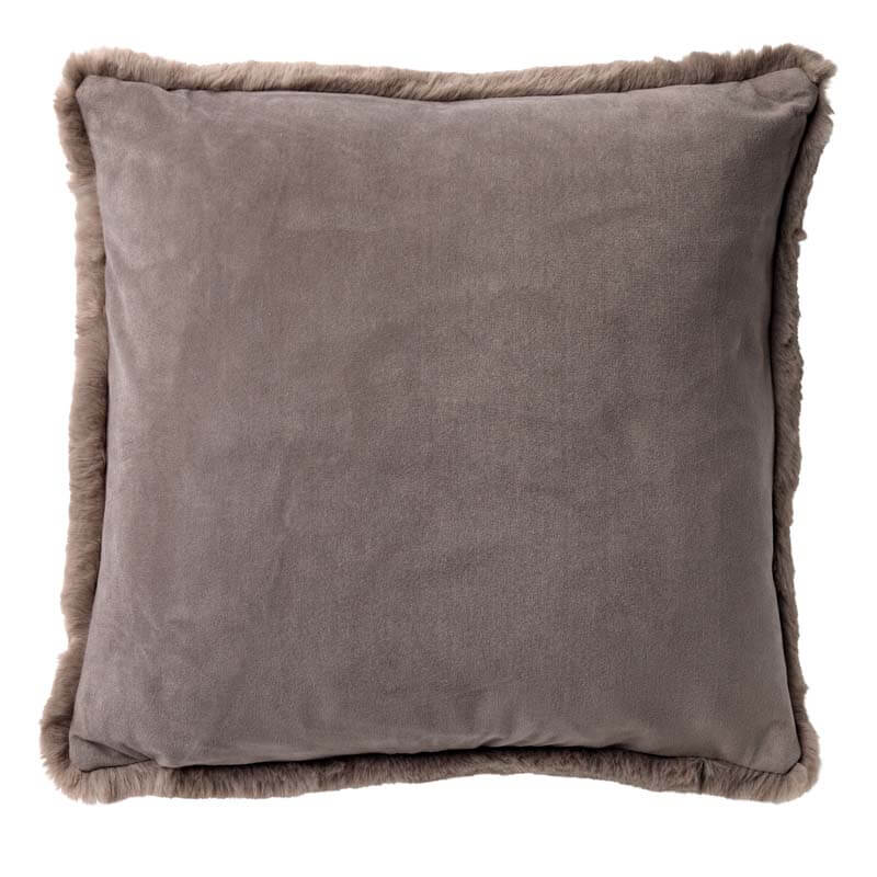 VOORDEELSET - 3-delig - sierkussen 45x45 cm - plaid 150x200 cm - taupe