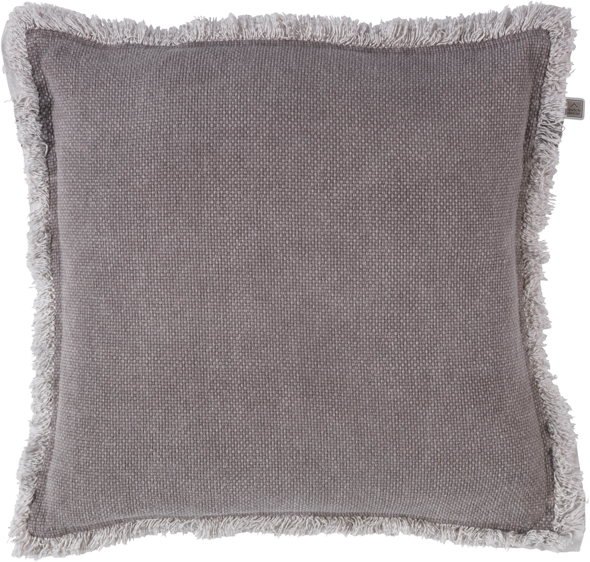 BURTO - Sierkussen van gewassen katoen Driftwood 45x45 cm - taupe