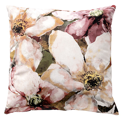 BRIONY - Kussenhoes 45x45 cm – met bloemenprint - Cork - multicolour