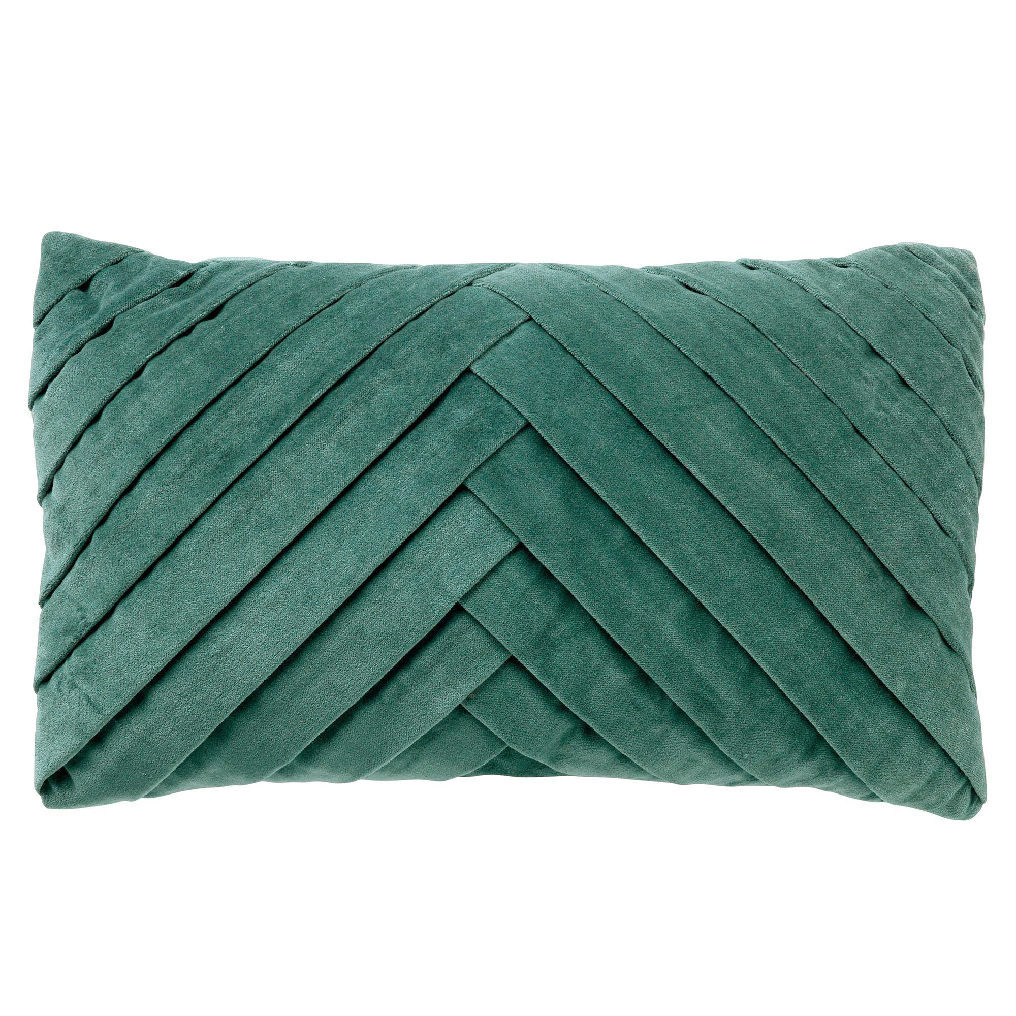 FEMM – Sierkussen 30x50 cm - velvet - effen kleur - Sagebrush Green - groen