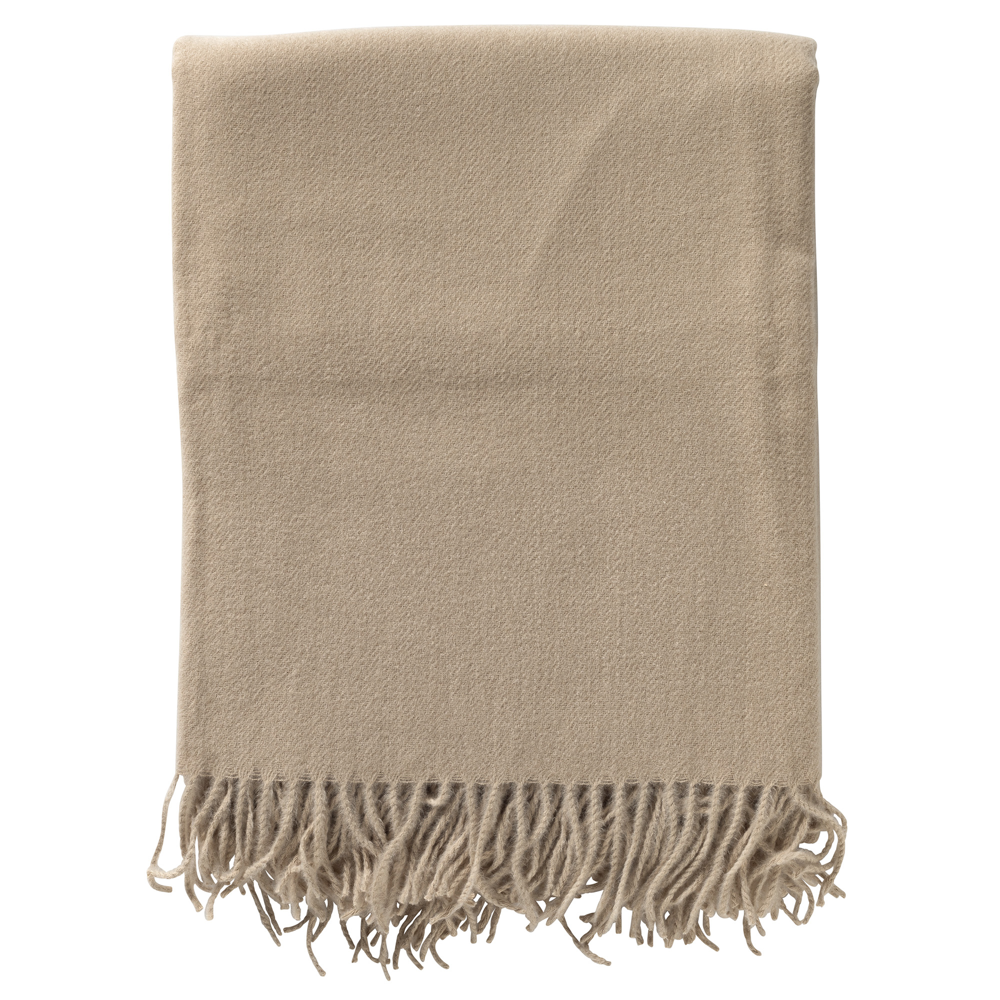 JOSE - Plaid 140x180 cm - lichtgewicht - natuurlijke look - Pumice Stone - beige