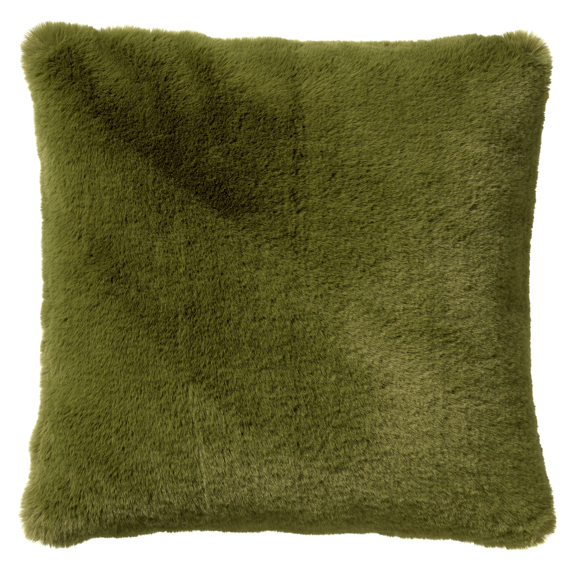 ZAYA - Kussenhoes 45x45 cm - bontlook - effen kleur - Calliste Green - groen