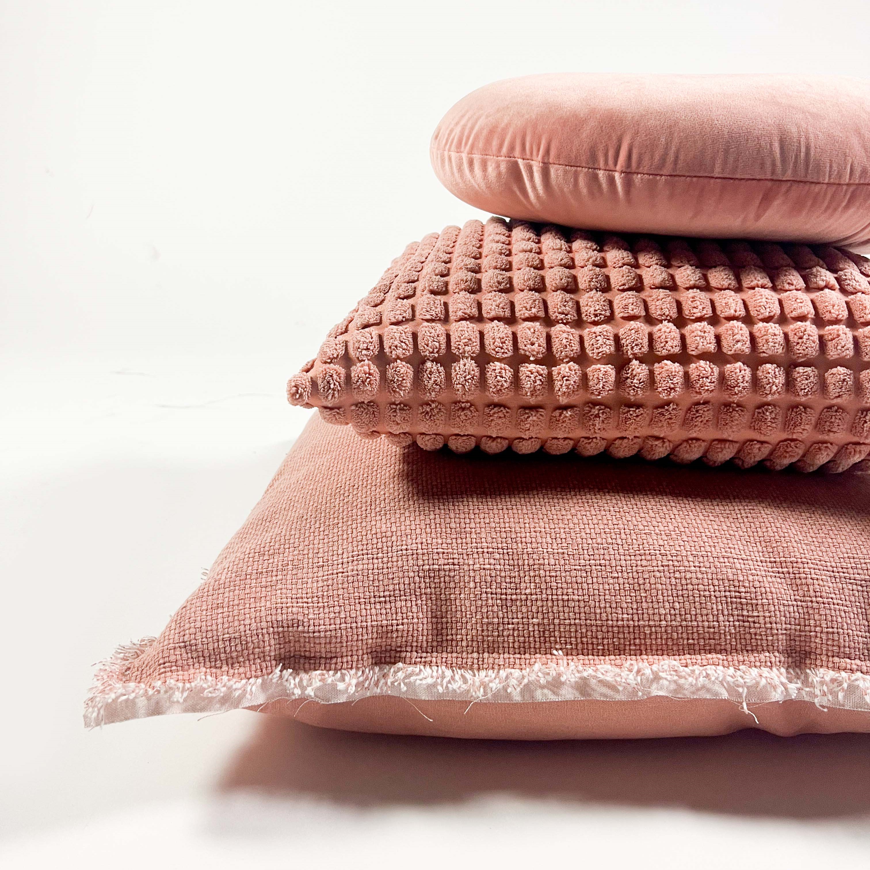 OLLY - Sierkussen rond velvet 40 cm - Muted Clay - roze OLLY - Sierkussen rond velvet 40 cm - Muted Clay - roze