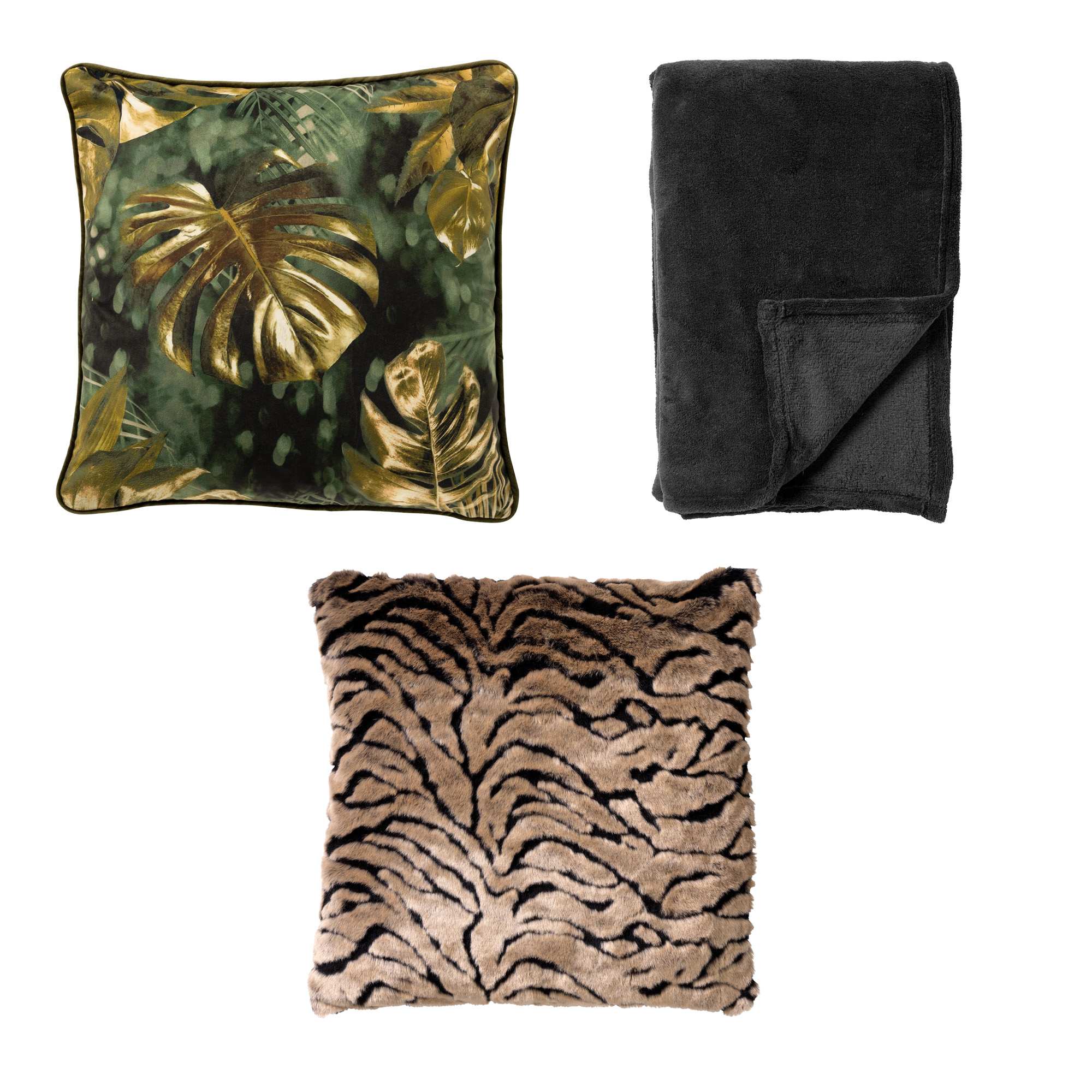 VOORDEELSET - Babel & Kenzo & Sidney - Chive - Groen & Raven - Zwart | Set van 3 stuks 