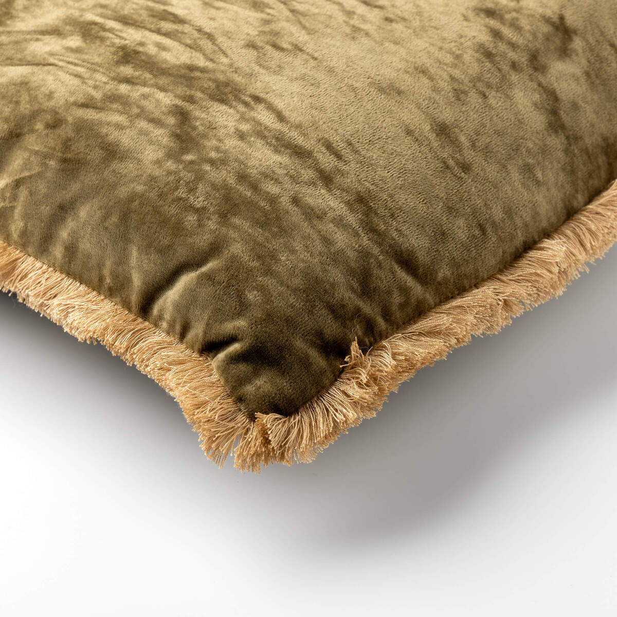 SKYLER - sierkussen 40x60 cm - fluweel - Military Olive - groen