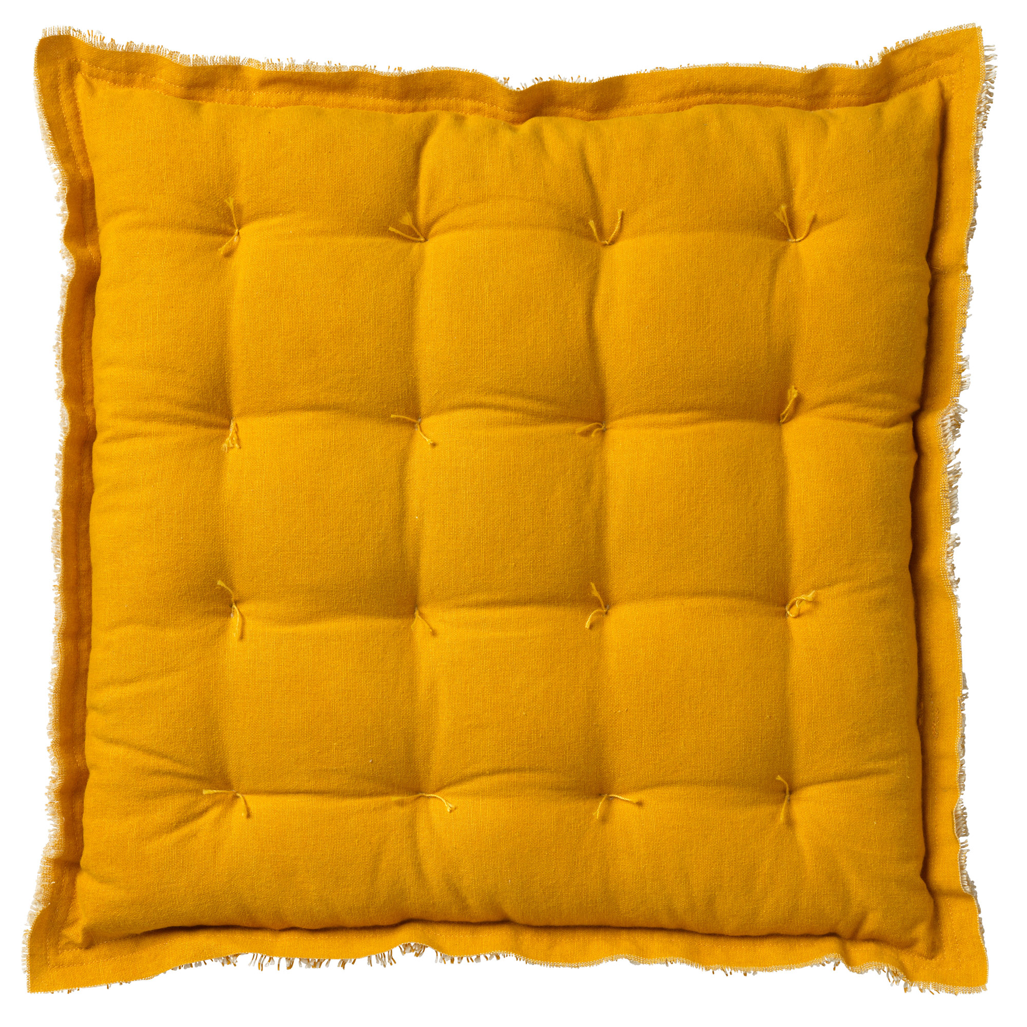 BURTO - Stoelkussen van gewassen katoen Golden Glow 40x40 cm - geel BURTO - Stoelkussen van gewassen katoen Golden Glow 40x40 cm - geel