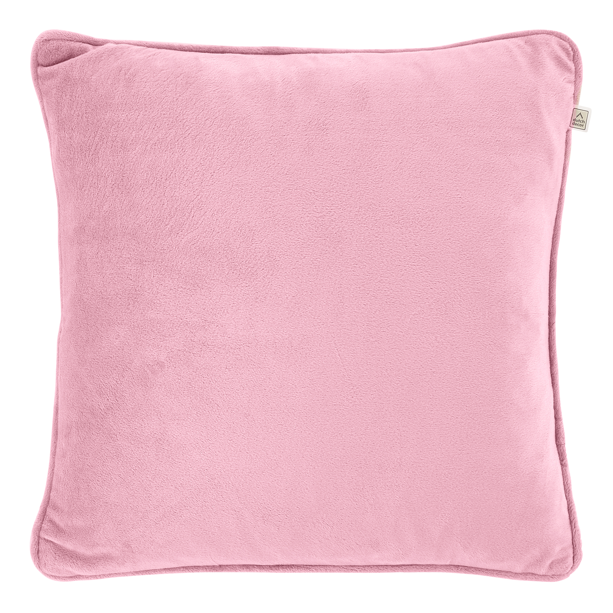 VELVET - Sierkussen 45x45 cm -  Roze - effen - 100% polyester