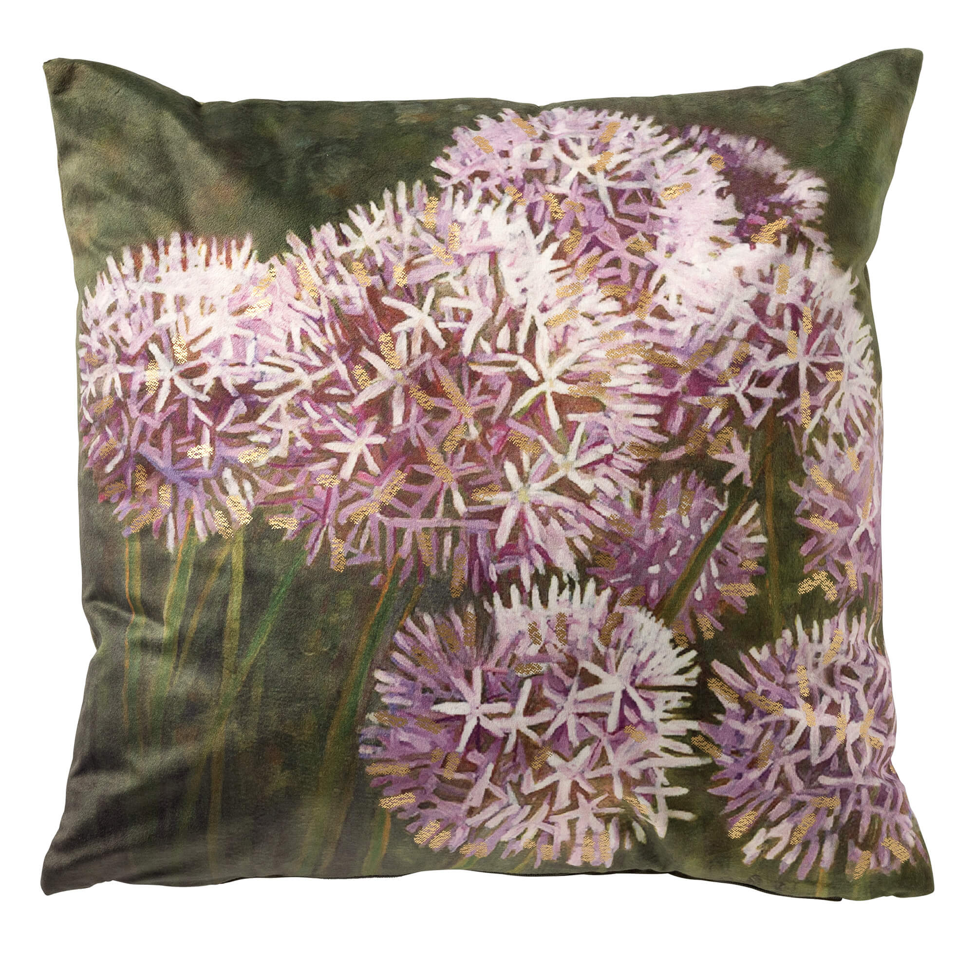 DIANTHE - Sierkussen 45x45 cm - Orchide Ice - paars en groen