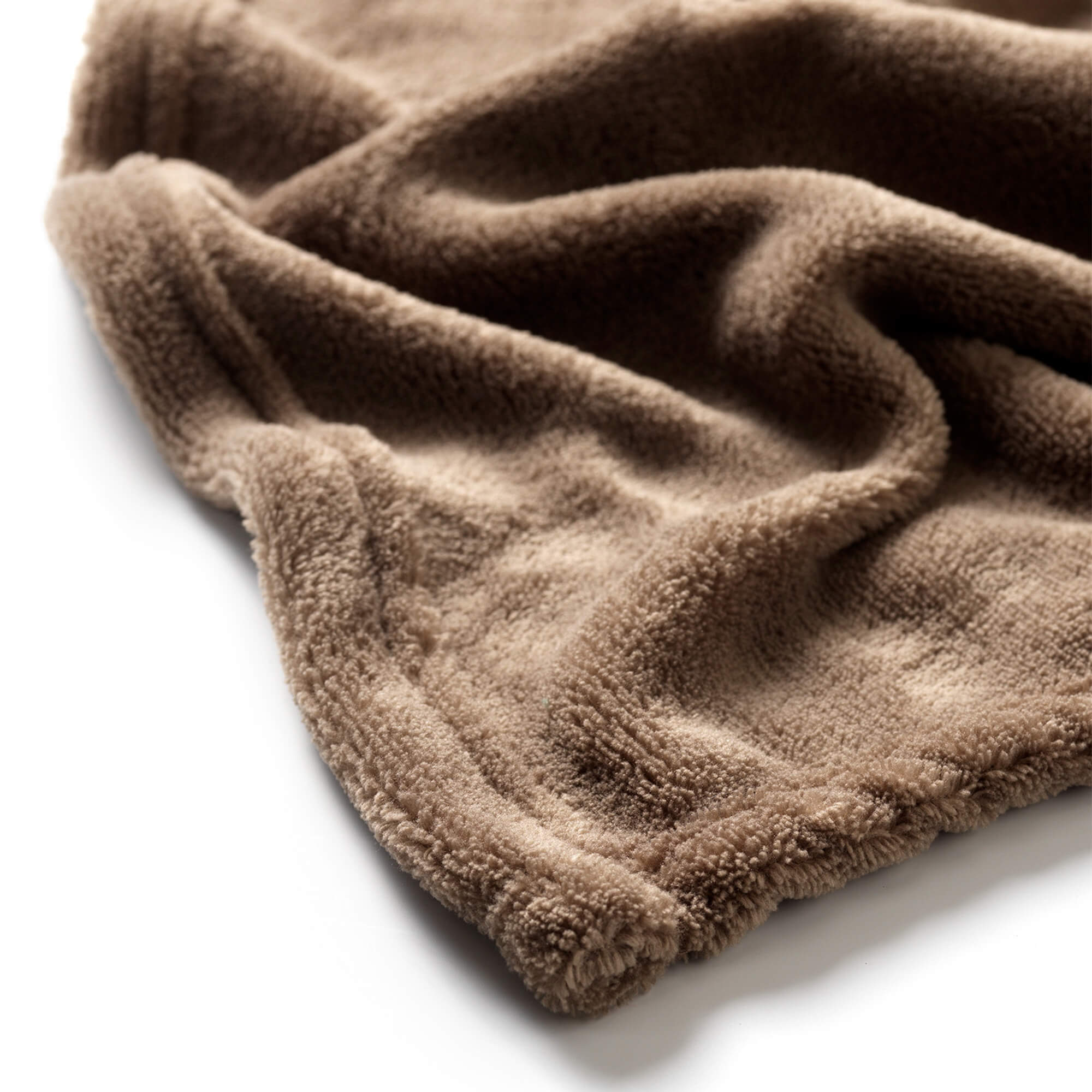 HARVEY - Plaid 150x200 cm - superzachte deken van fleece - Driftwood - taupe