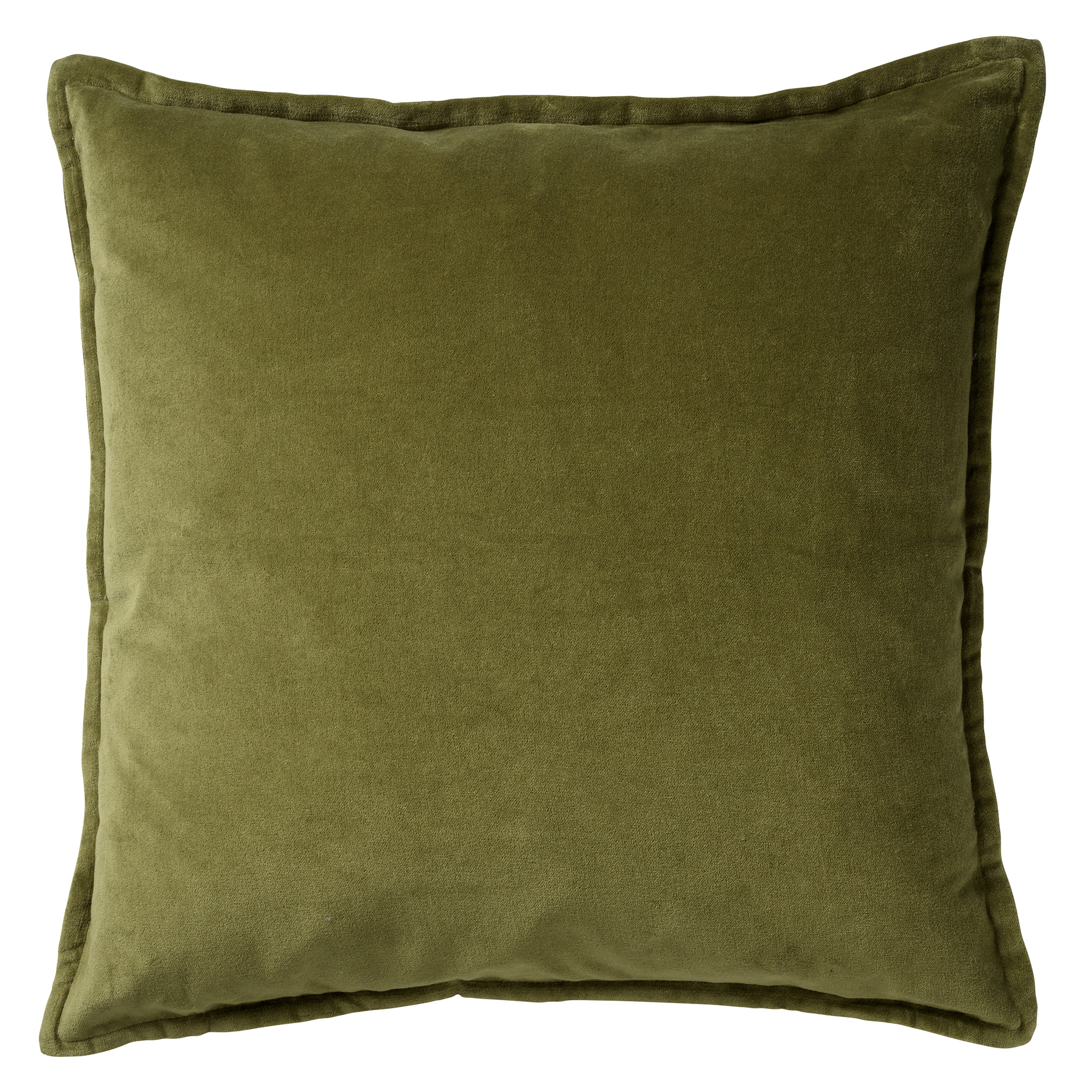 CAITH - Kussenhoes 50x50 cm - 100% katoen - velvet - lekker zacht - Calliste Green - groen