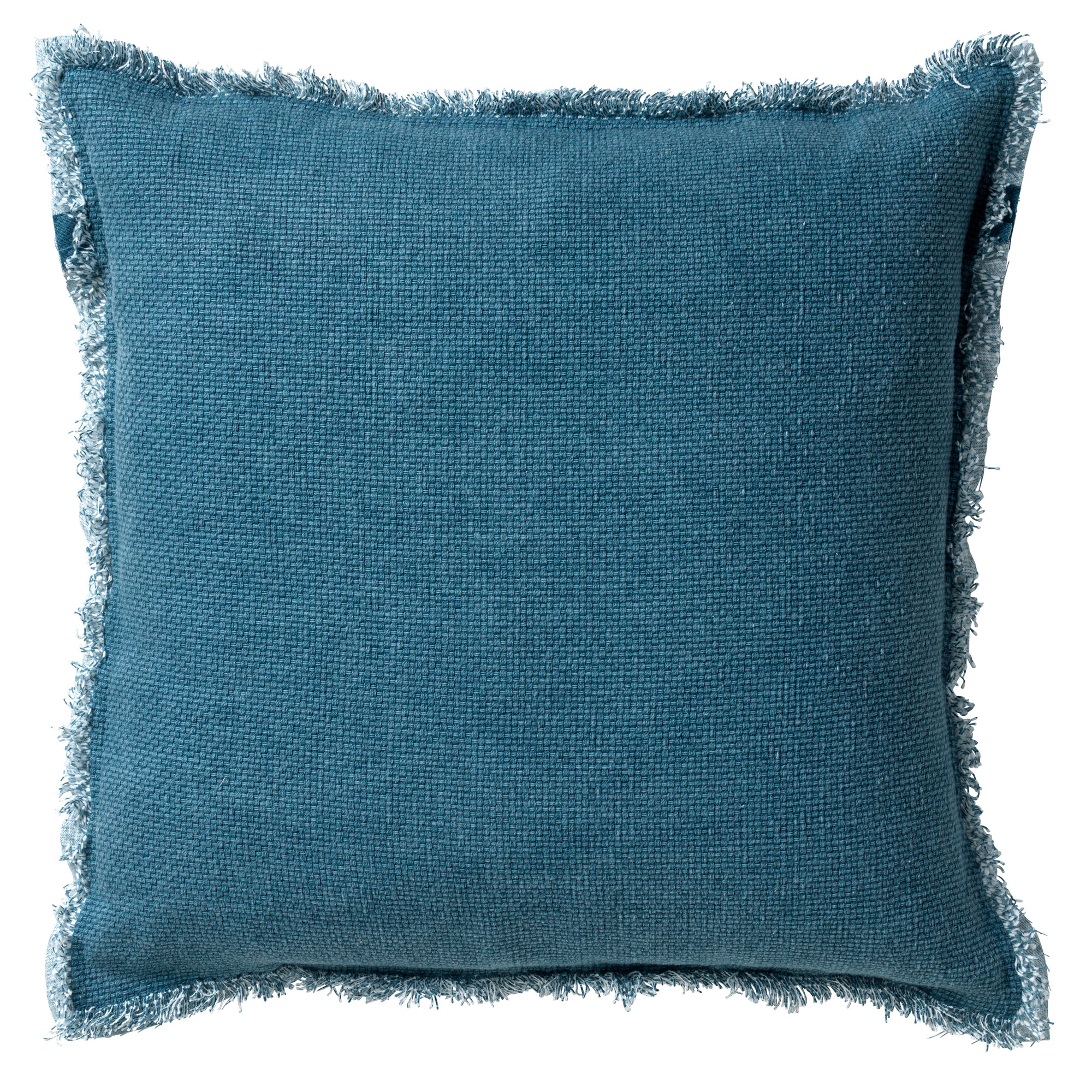BURTO - Sierkussen 45x45 cm - gewassen katoen - Provincial Blue - lichtblauw