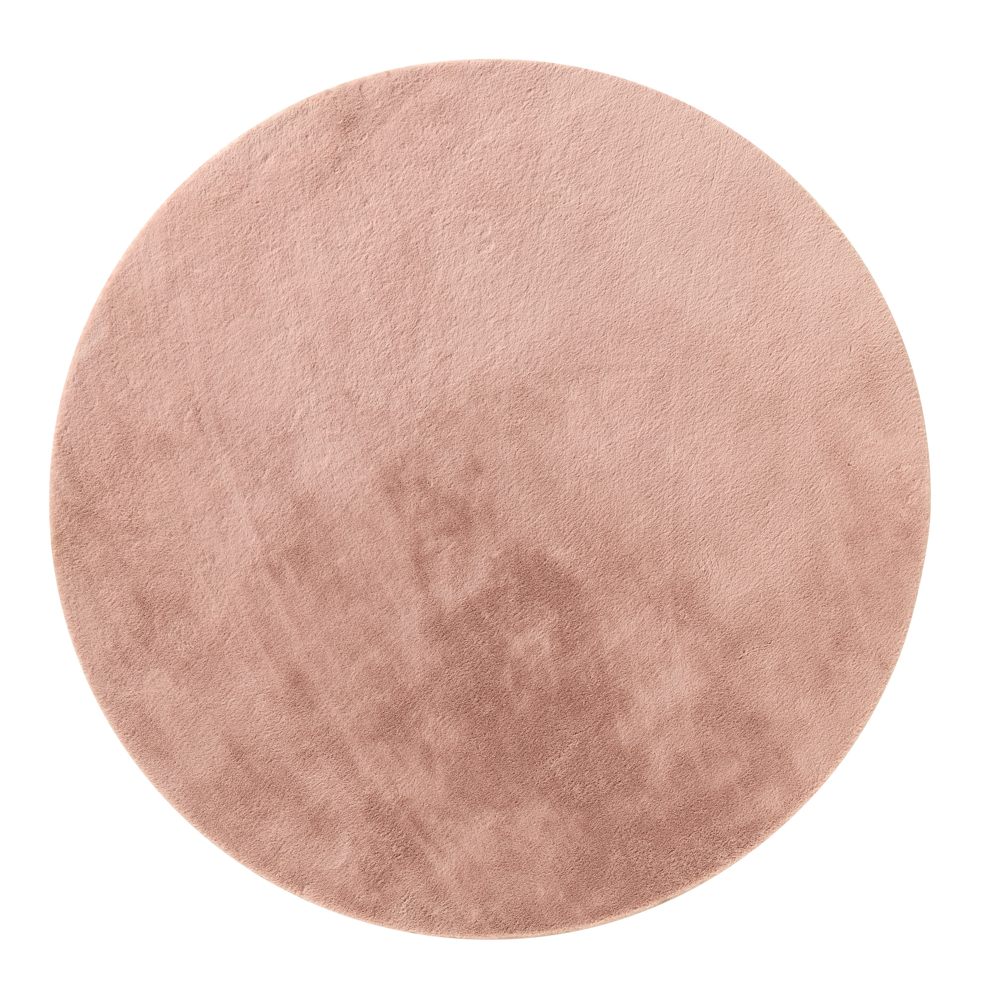 TAMMY - Vloerkleed Ø120 cm -  imitatiebont - Pale Mauve - roze