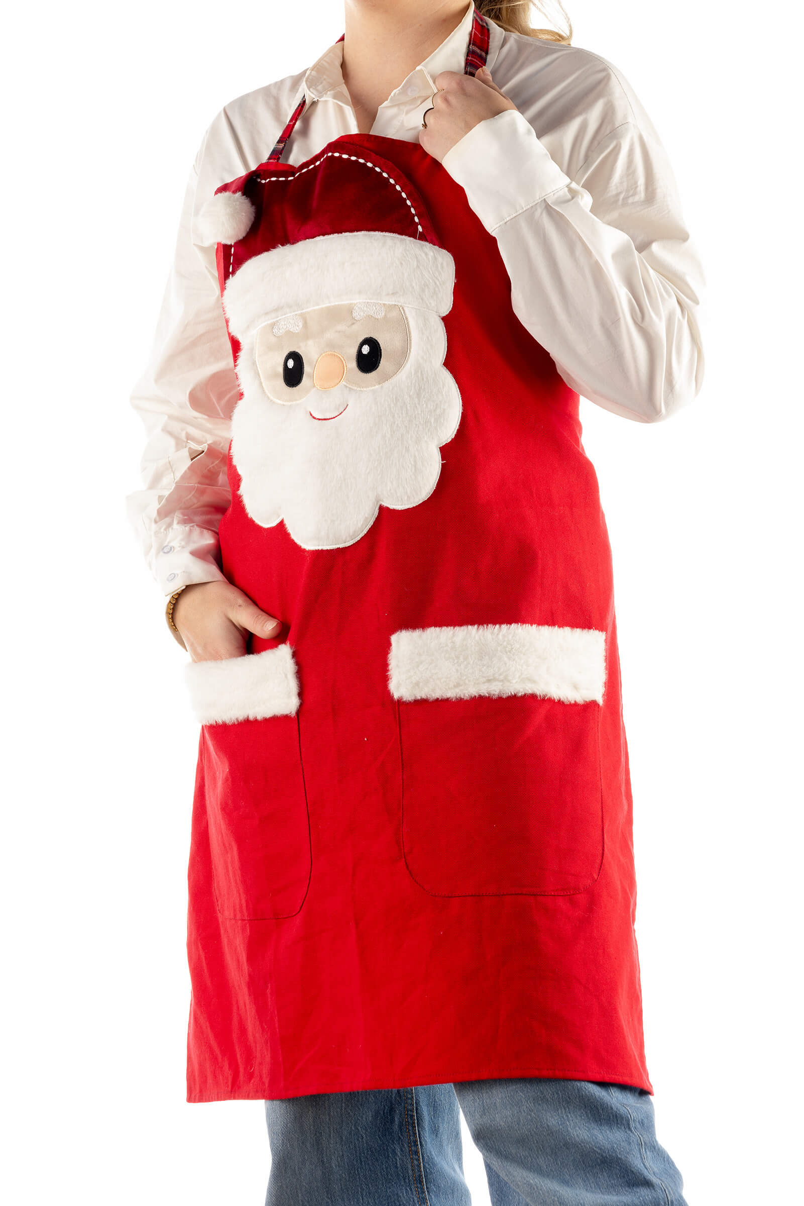 SANTA CHEF   schort - kerst - True Red - rood