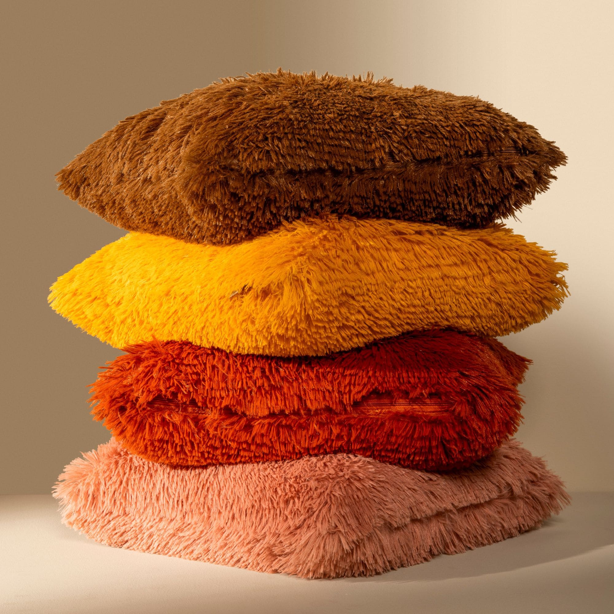 FLUFFY - sierkussen 60x60 cm - superzacht - XL kussen - Muted Clay - roze