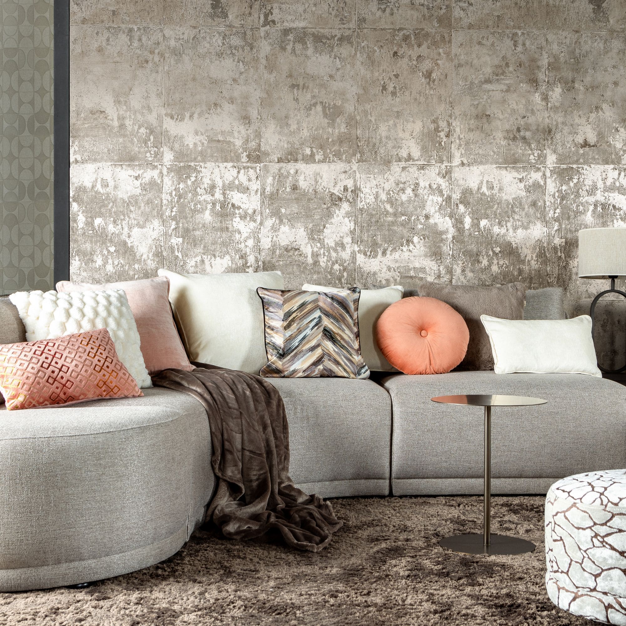 VITA - sierkussen 30x50 cm - geometrisch - Rose Tan - roze