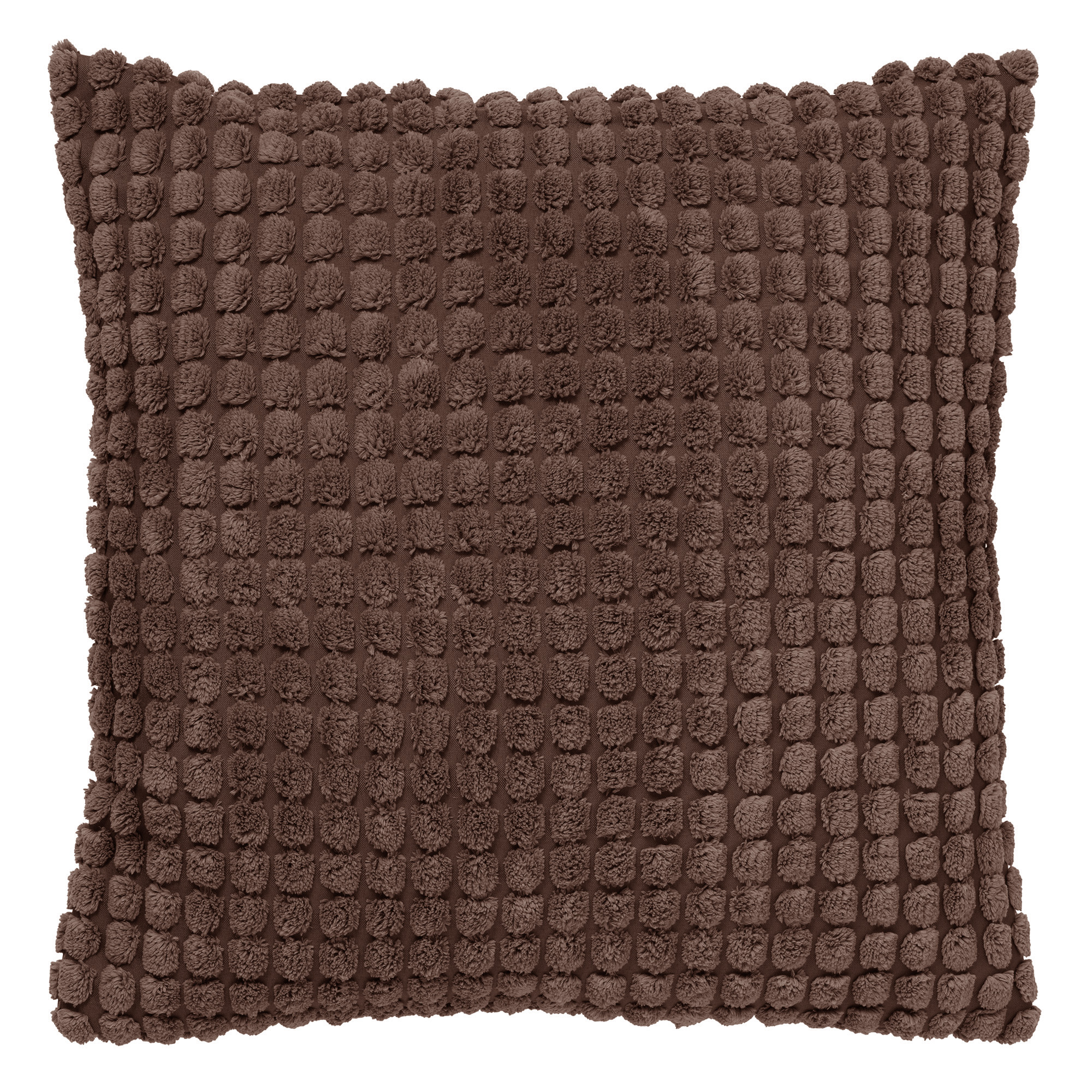 ROME - Sierkussen 45x45 cm - 100% polyester - effen kleur - Chocolate Martini - donkerbruin