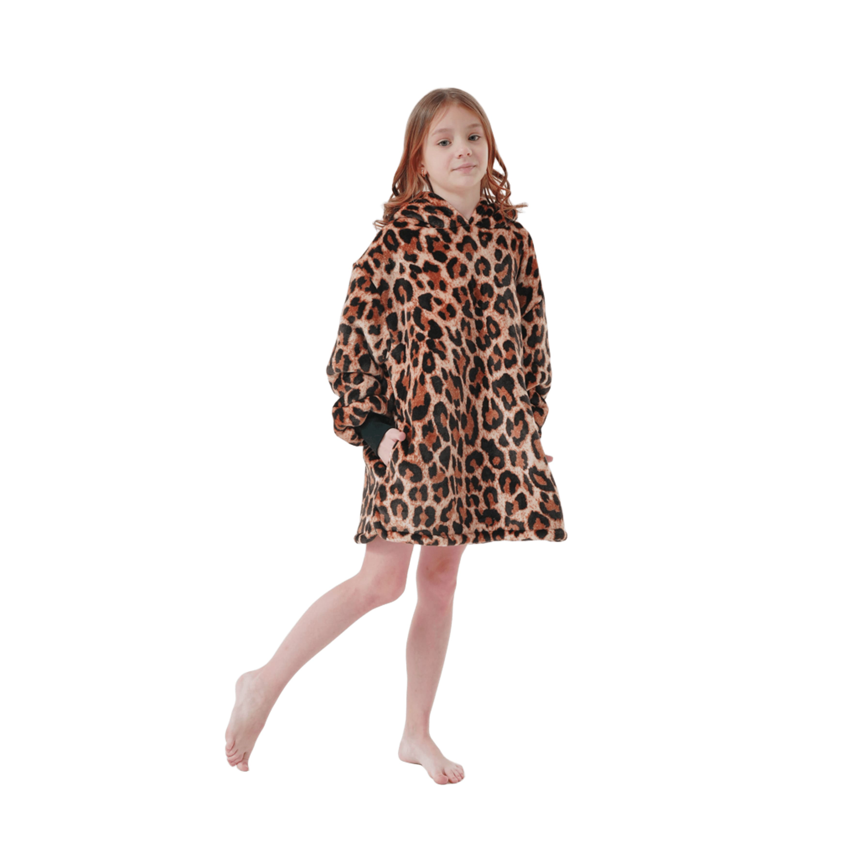 CHEETAH - hoodie 50x70 cm - meisjes - Tobacco Brown - bruin