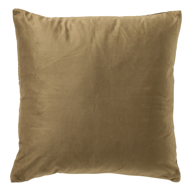 LYLA - Sierkussen 45x45 cm - 3D - effen print - Military Olive - groen