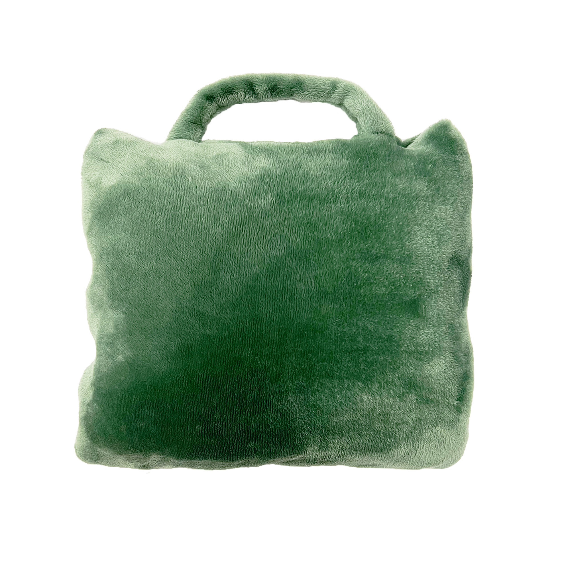 TESSA - Plaid to Go - Deken & Kussentje in één - 130x150 cm - Hedge Green - ideaal voor onderweg - opvouwbaar tot handig tasje