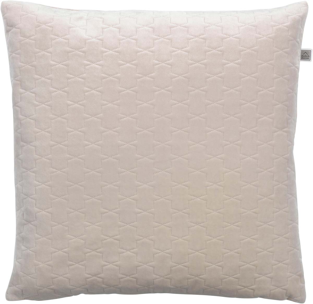 BELFOR - Sierkussen 45x45 cm - zand - beige - subtiel motief - velvet