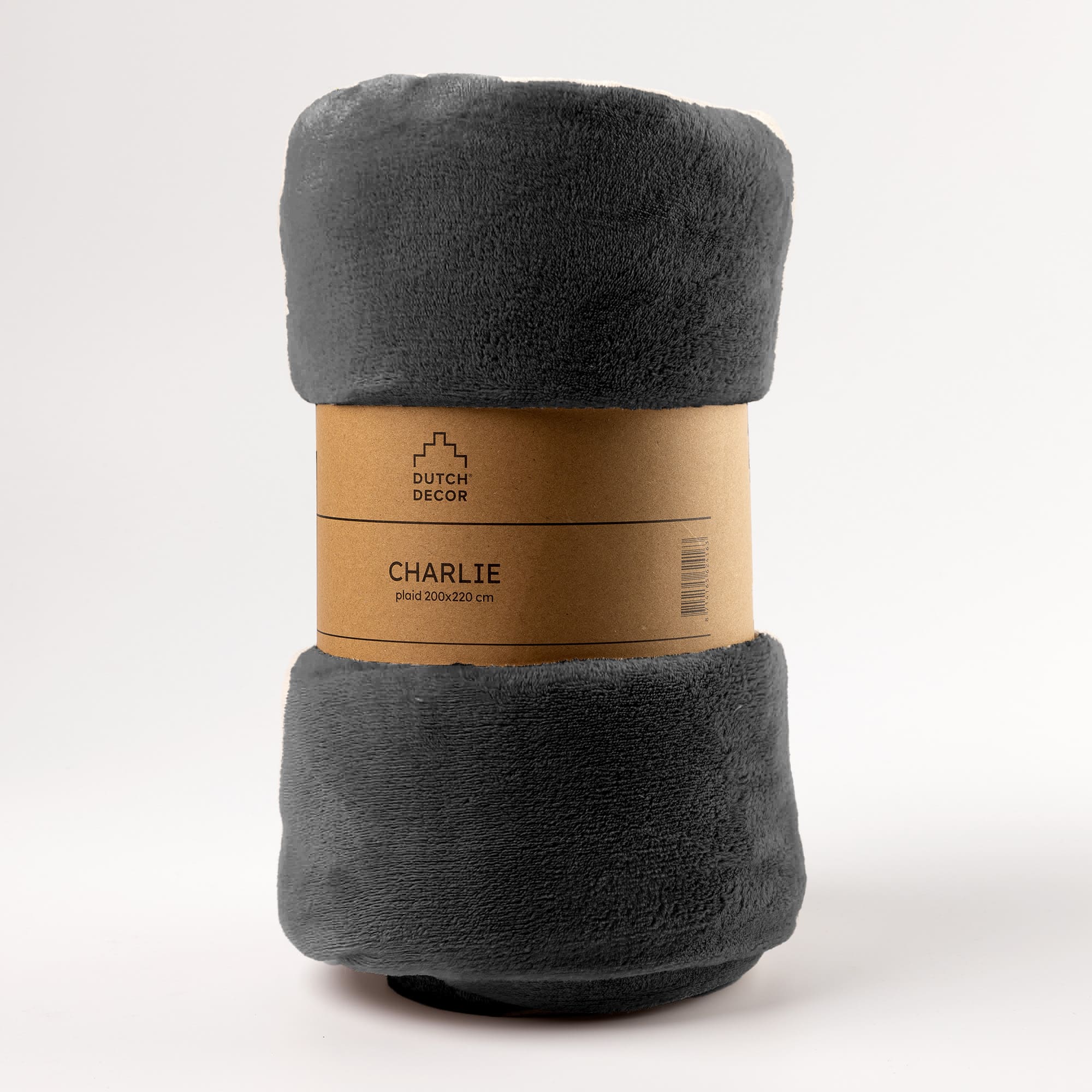 CHARLIE - plaid 200x220 cm - extra grote fleece deken - effen kleur - Charcoal Gray - antraciet CHARLIE - plaid 200x220 cm - extra grote fleece deken - effen kleur - Charcoal Gray - antraciet