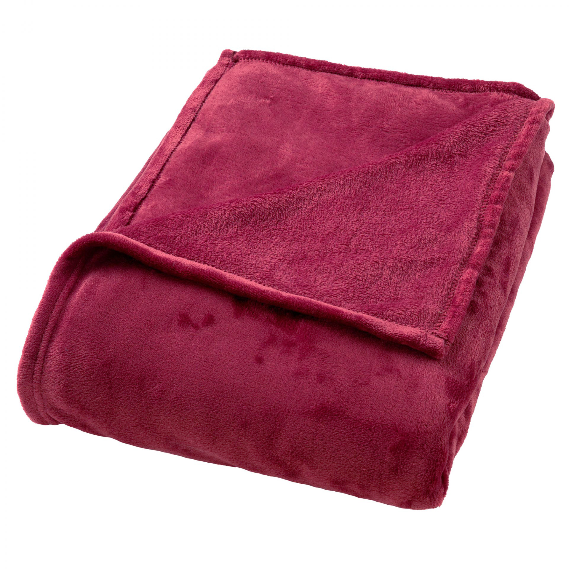 BILLY - Plaid flannel fleece 150x200 cm - Red Plum - roze - superzacht