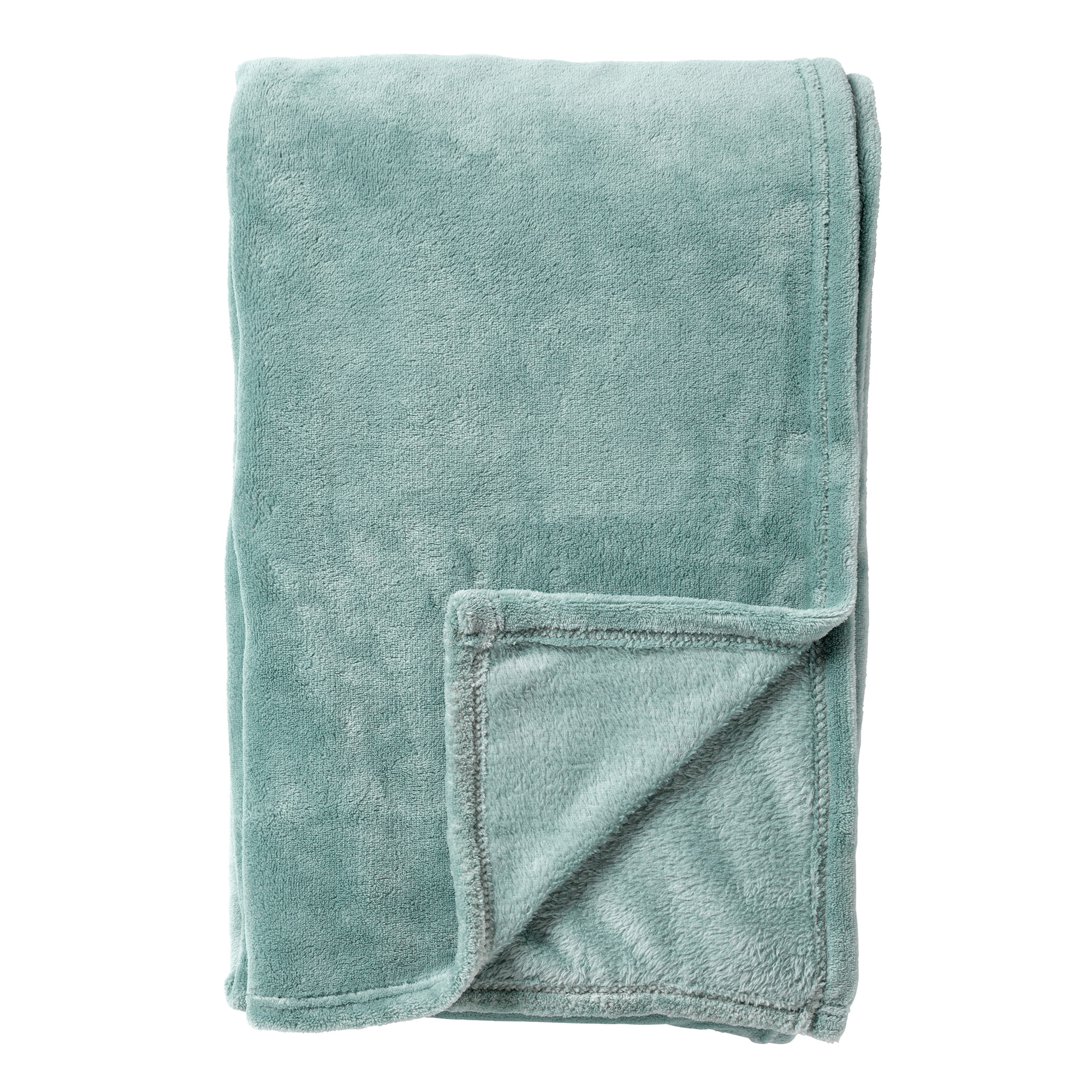 OWEN - Plaid 130x160 cm - coral fleece deken - heerlijk zacht - Jadeite - groen