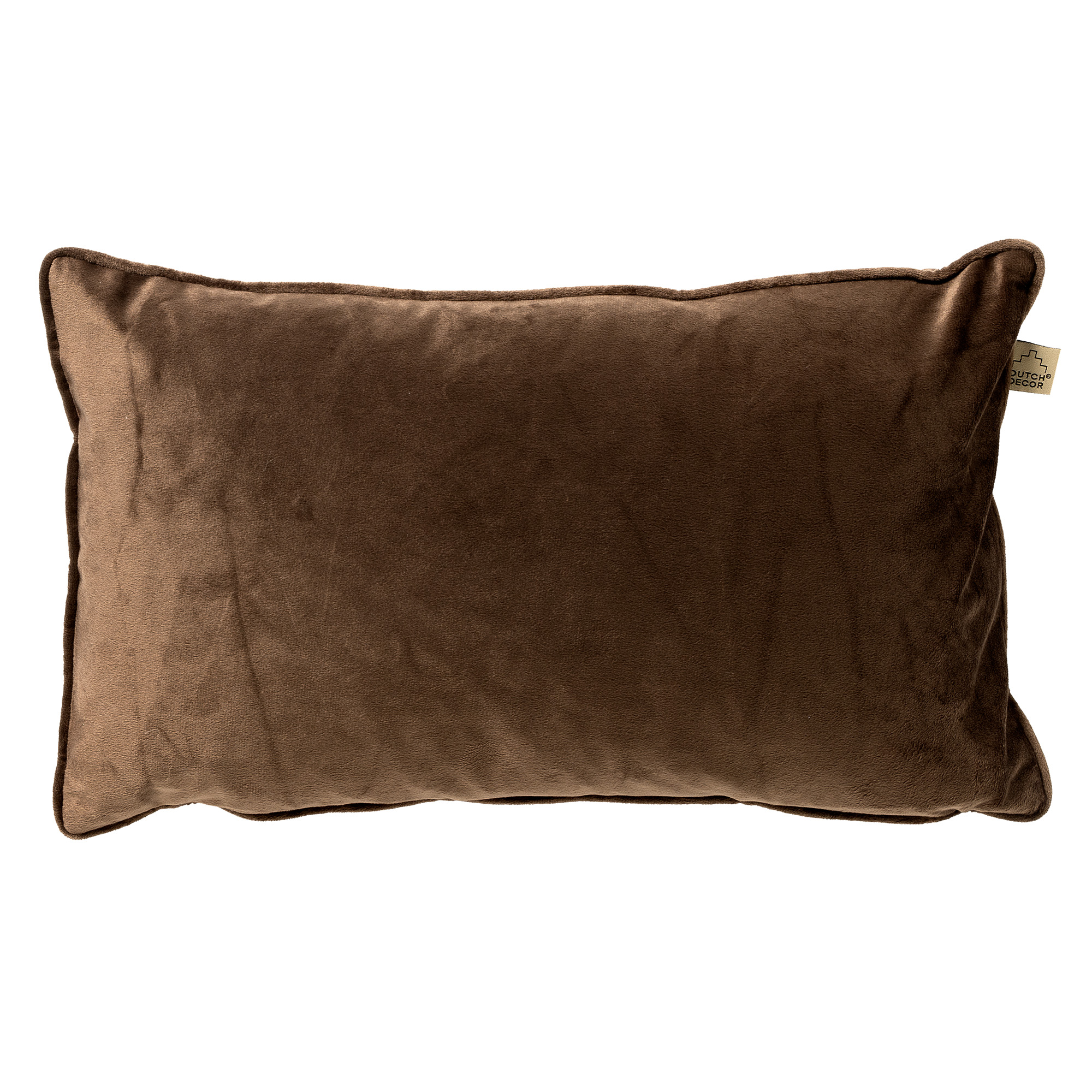 FINN - Sierkussen 30x50 cm - velvet - lendekussen - Chocolate Martini - donkerbruin