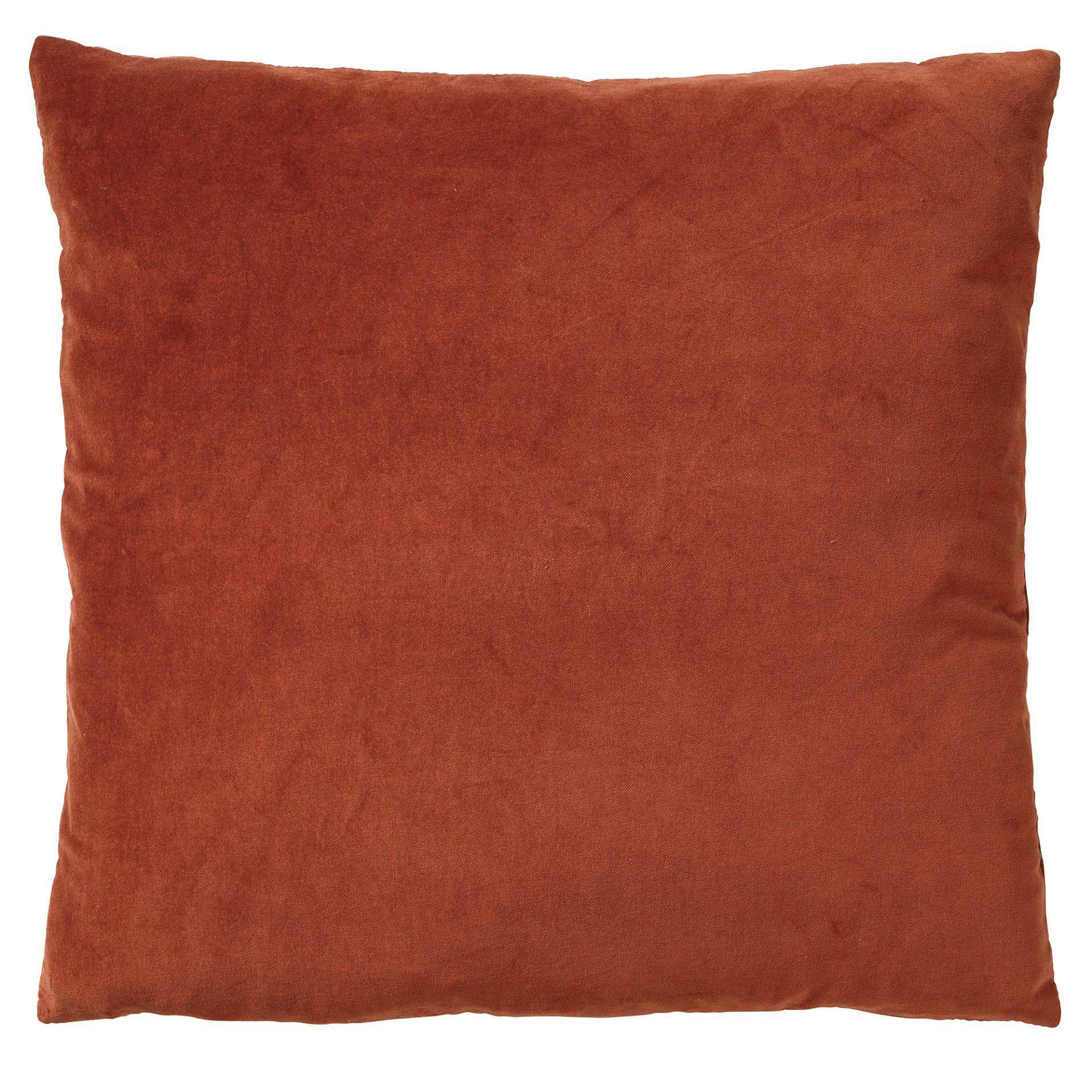 PEBBE - Sierkussen velvet 45x45 cm - muted clay - roze - oranje - strepen - color blocking PEBBE - Sierkussen velvet 45x45 cm - muted clay - roze - oranje - strepen - color blocking