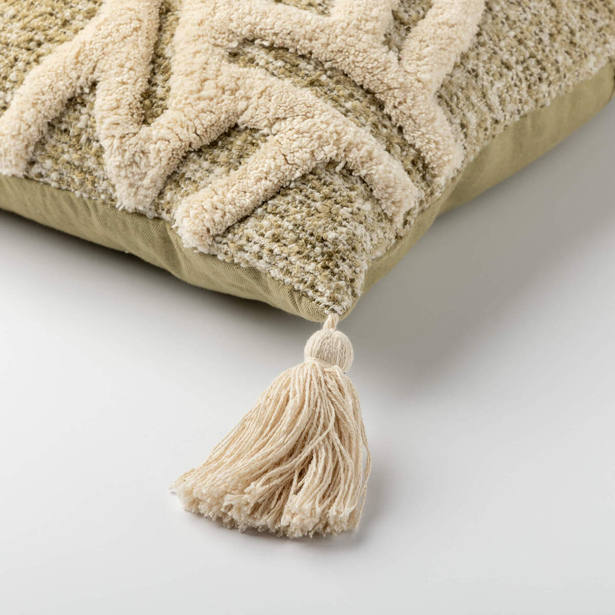 RILEY - sierkussen 45x45 cm - Sponge - groen