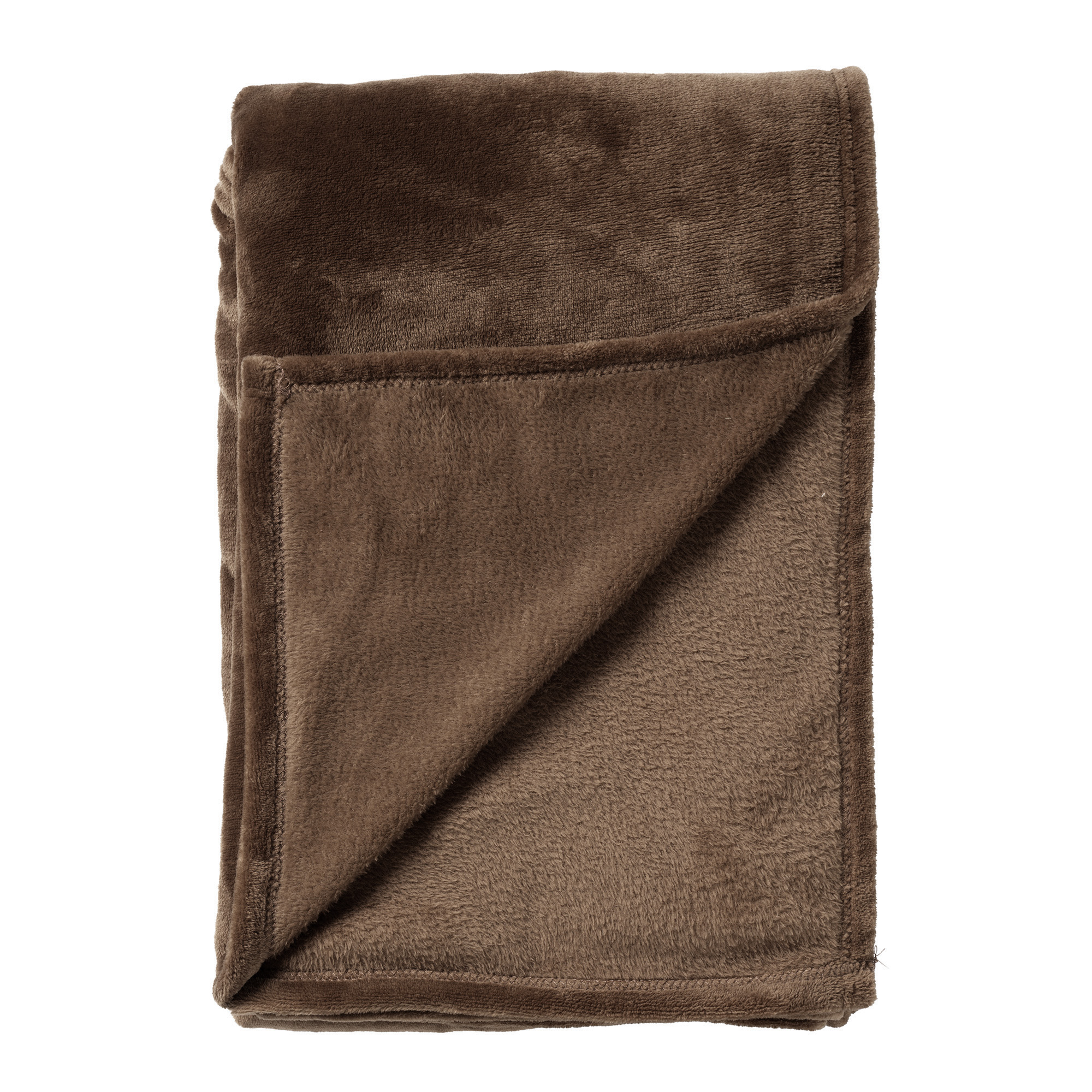 MARLEY - Plaid 150x200 cm - zachte fleece deken - extra dik - Chocolate Martini - donkerbruin