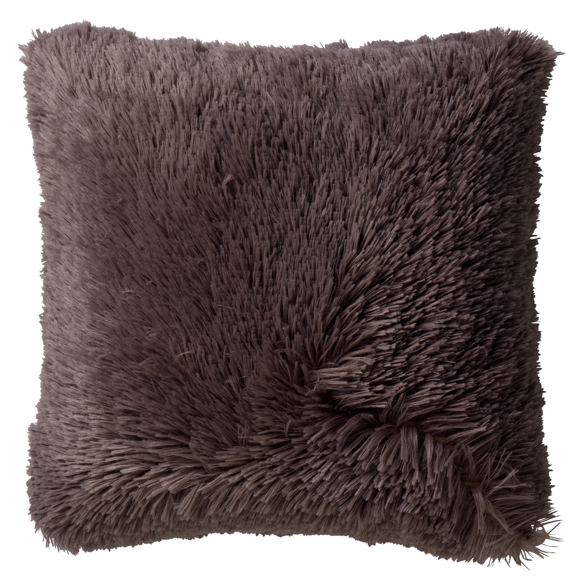 FLUFFY - Kussenhoes 60x60 cm - superzacht - XL kussensloop - Driftwood - taupe