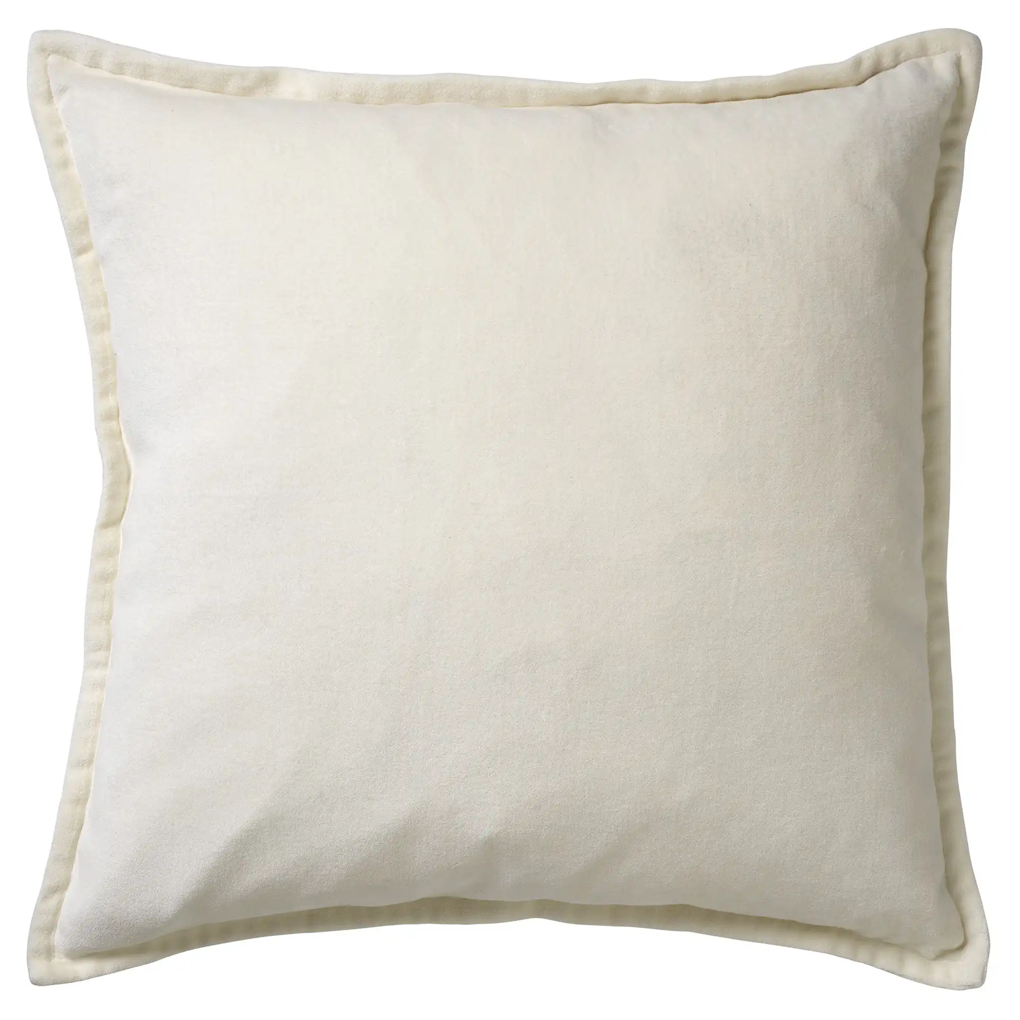 CAITH - Sierkussen 50x50 cm - 100% katoen velvet - lekker zacht - Snow White - wit