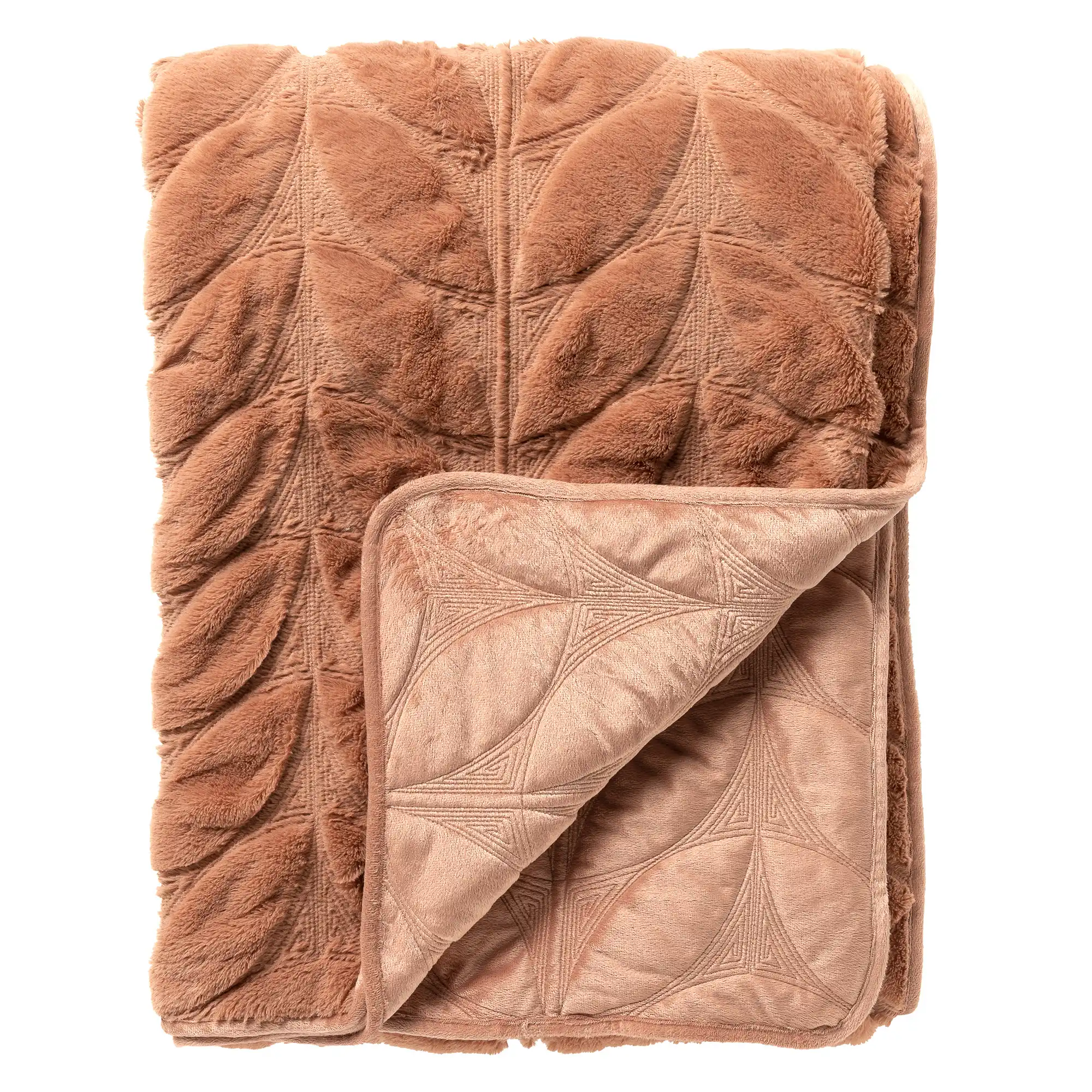 AYANA - Bedsprei 200x220 cm - luxe uitstraling - heerlijk zacht - Cork - roze
