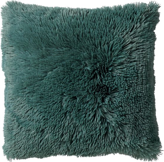 FLUFFY - Sierkussen 60x60 cm - Sagebrush Green - groen - superzacht - XL kussen