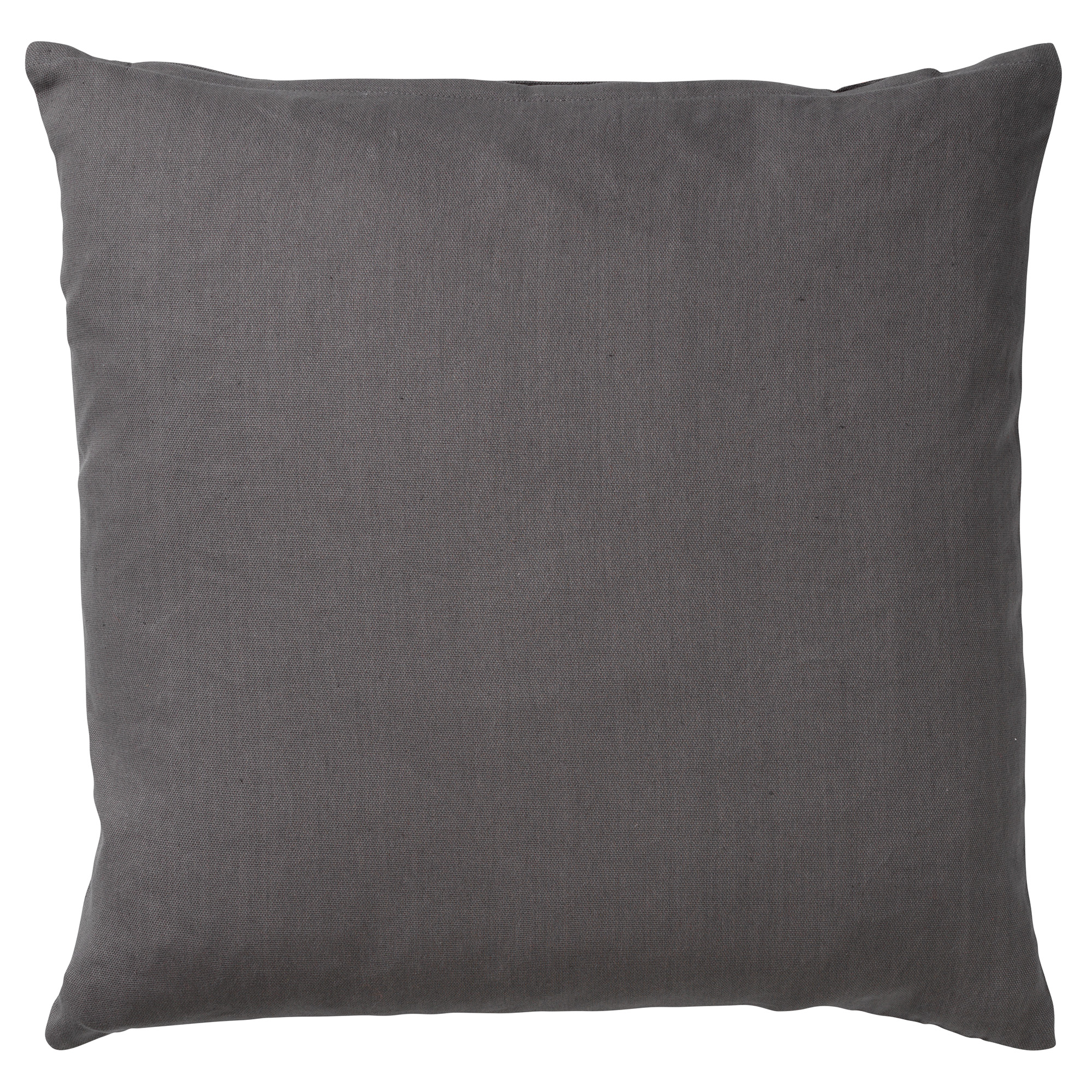 JAMES - Kussenhoes 45x45 cm - duurzaam katoen – effen kleur - Charcoal Gray - antraciet