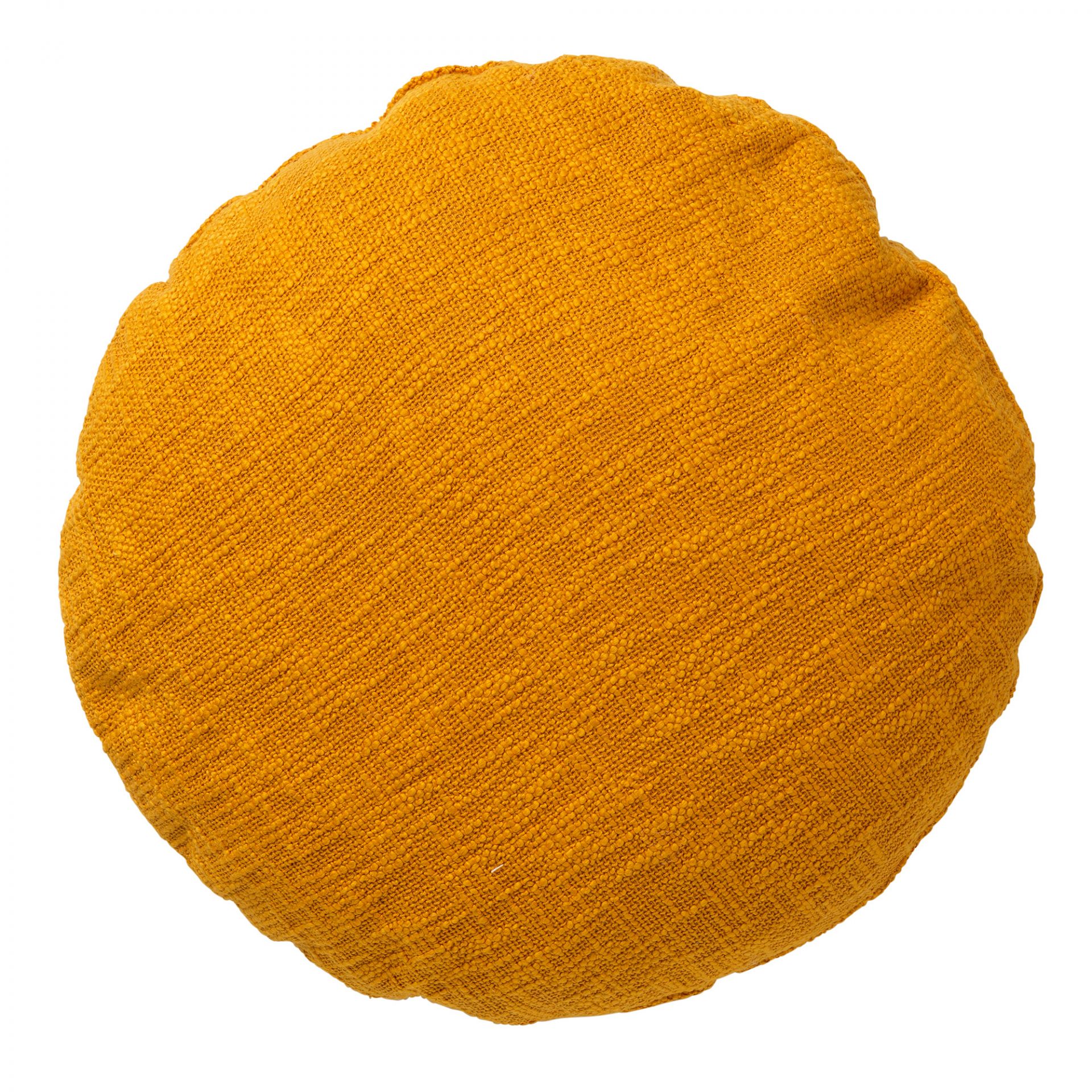 ABEY - Sierkussen rond van katoen 50 cm Golden Glow - geel