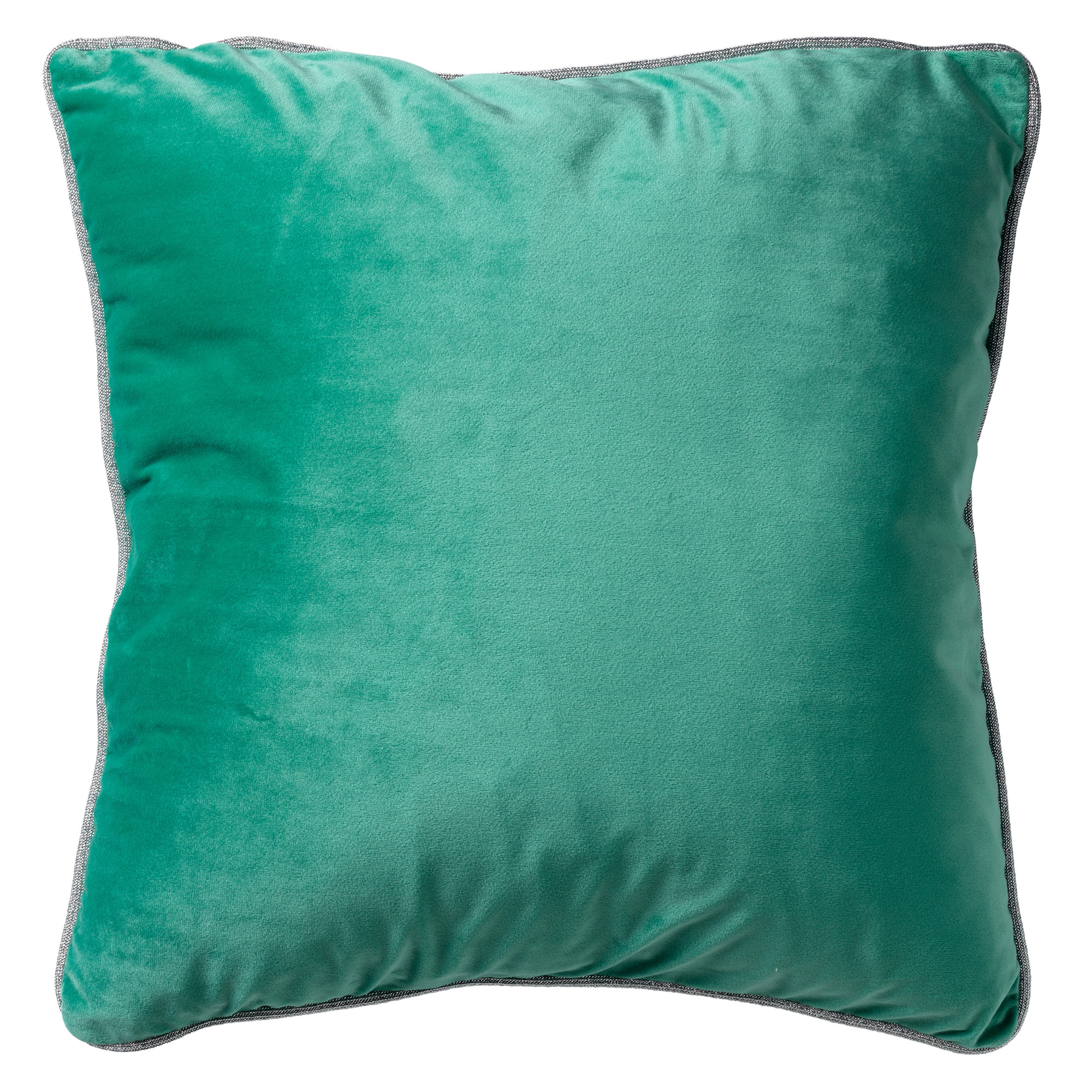 FINN - Kussenhoes 45x45 cm - velvet - effen kleur - met glitterbies - Spearmint - groen