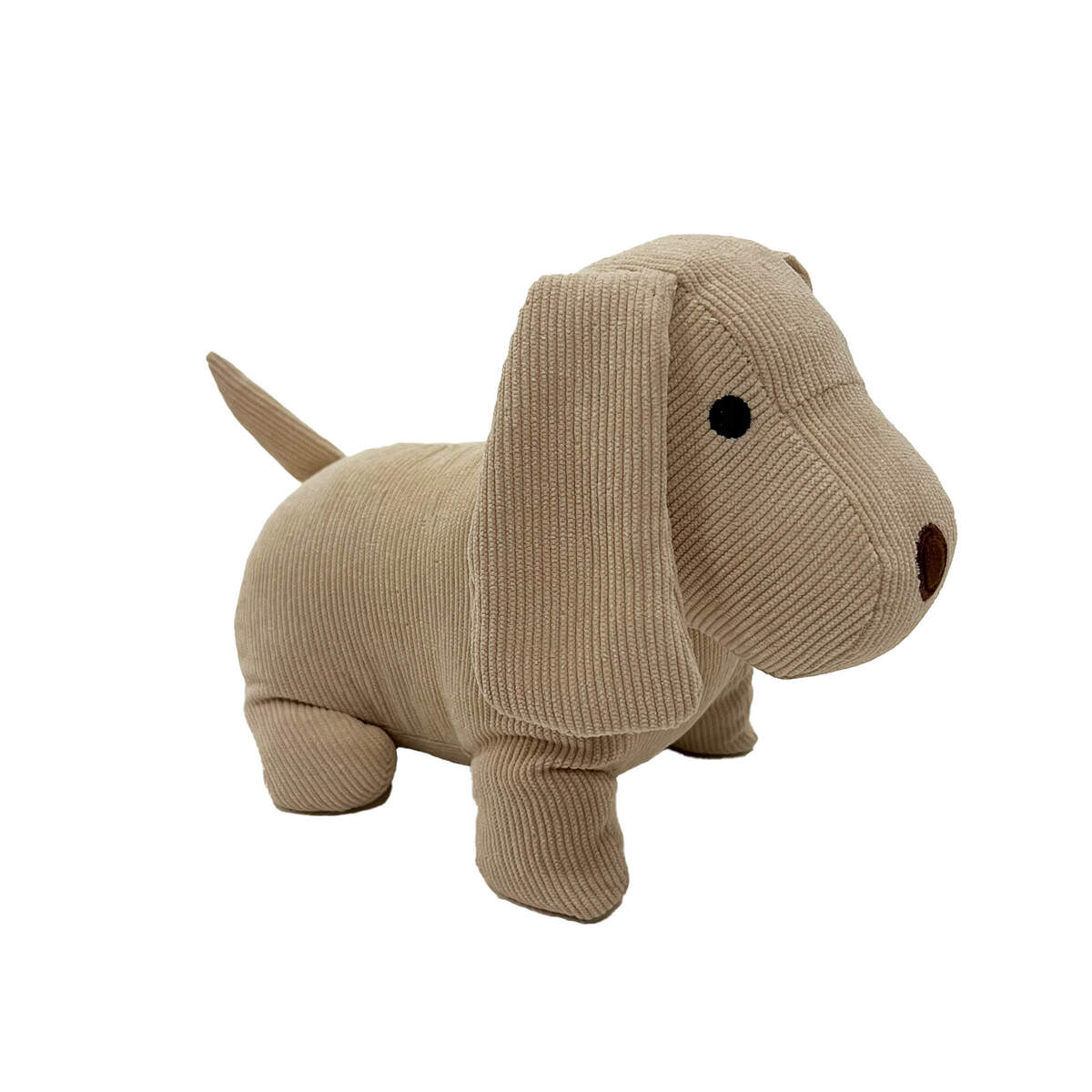 LOWE - Deurstopper 25x13x17 cm hond - Bleached Sand - beige