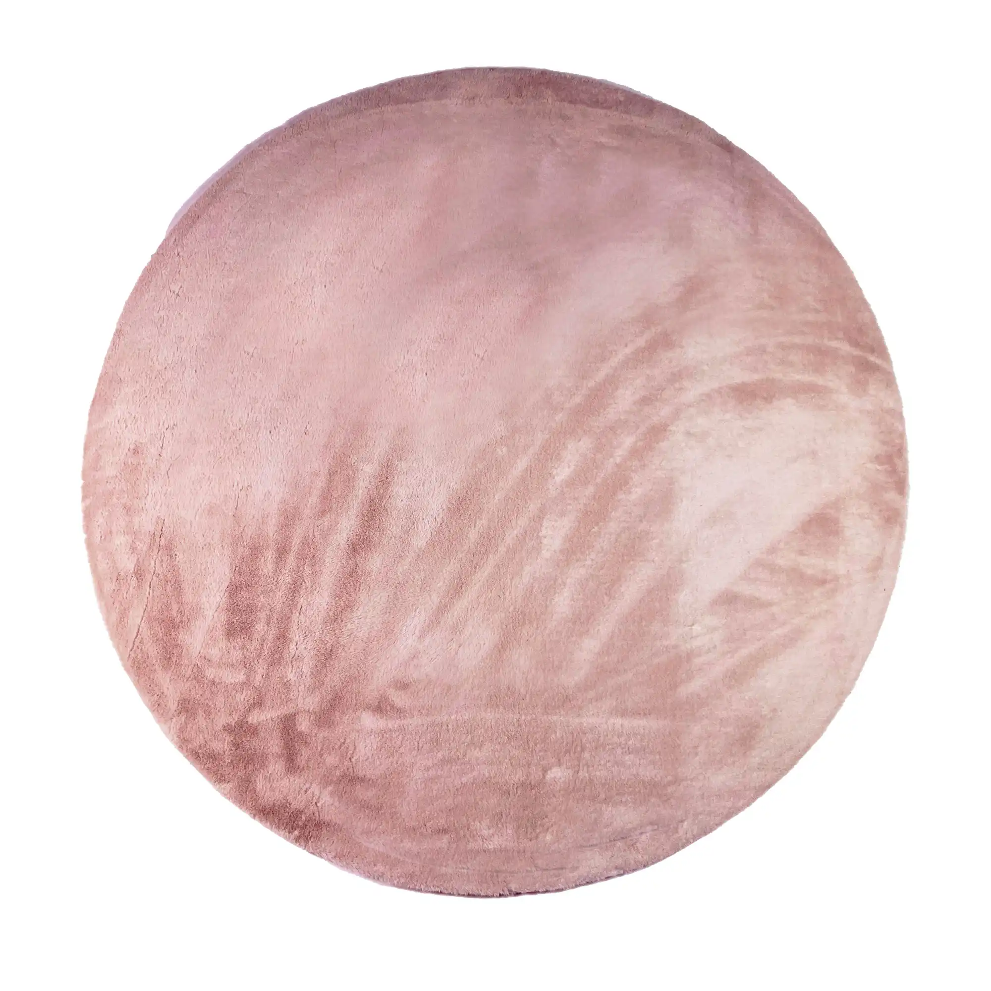 TAMMY - Vloerkleed Ø120 cm -  imitatiebont - Pale Mauve - roze