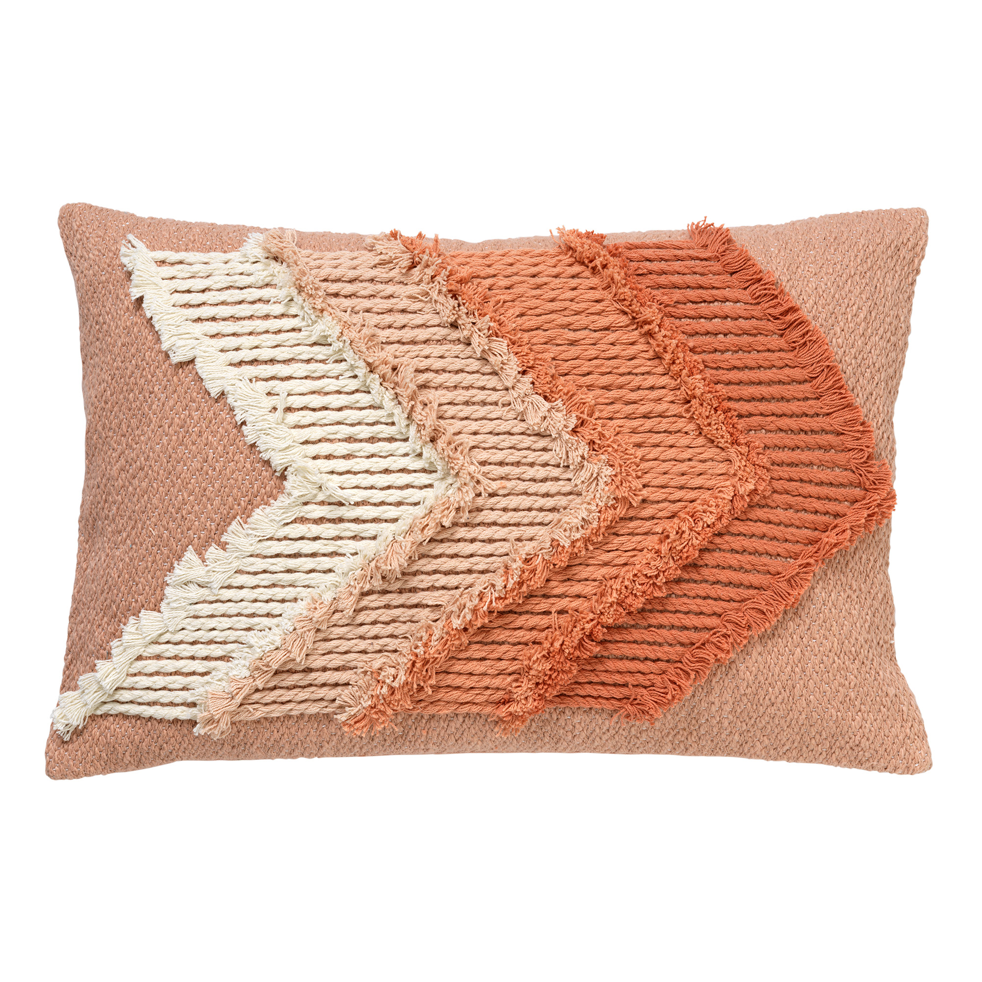 ARROW - Sierkussen van katoen Muted clay 40x60 cm - roze
