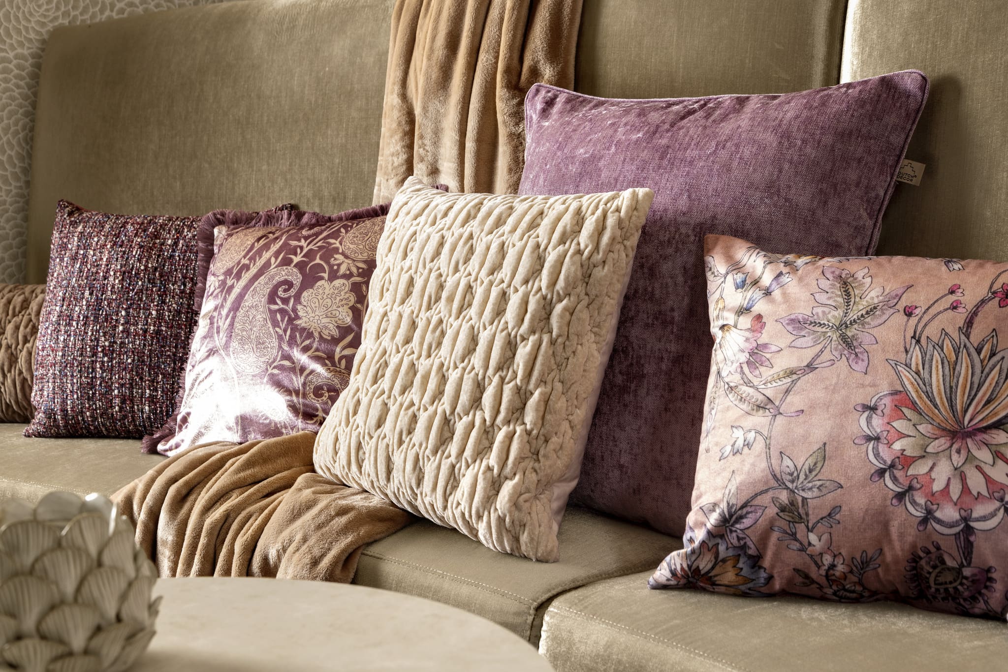 LEWY - sierkussen 45x45 cm - Dusky Orchid - paars