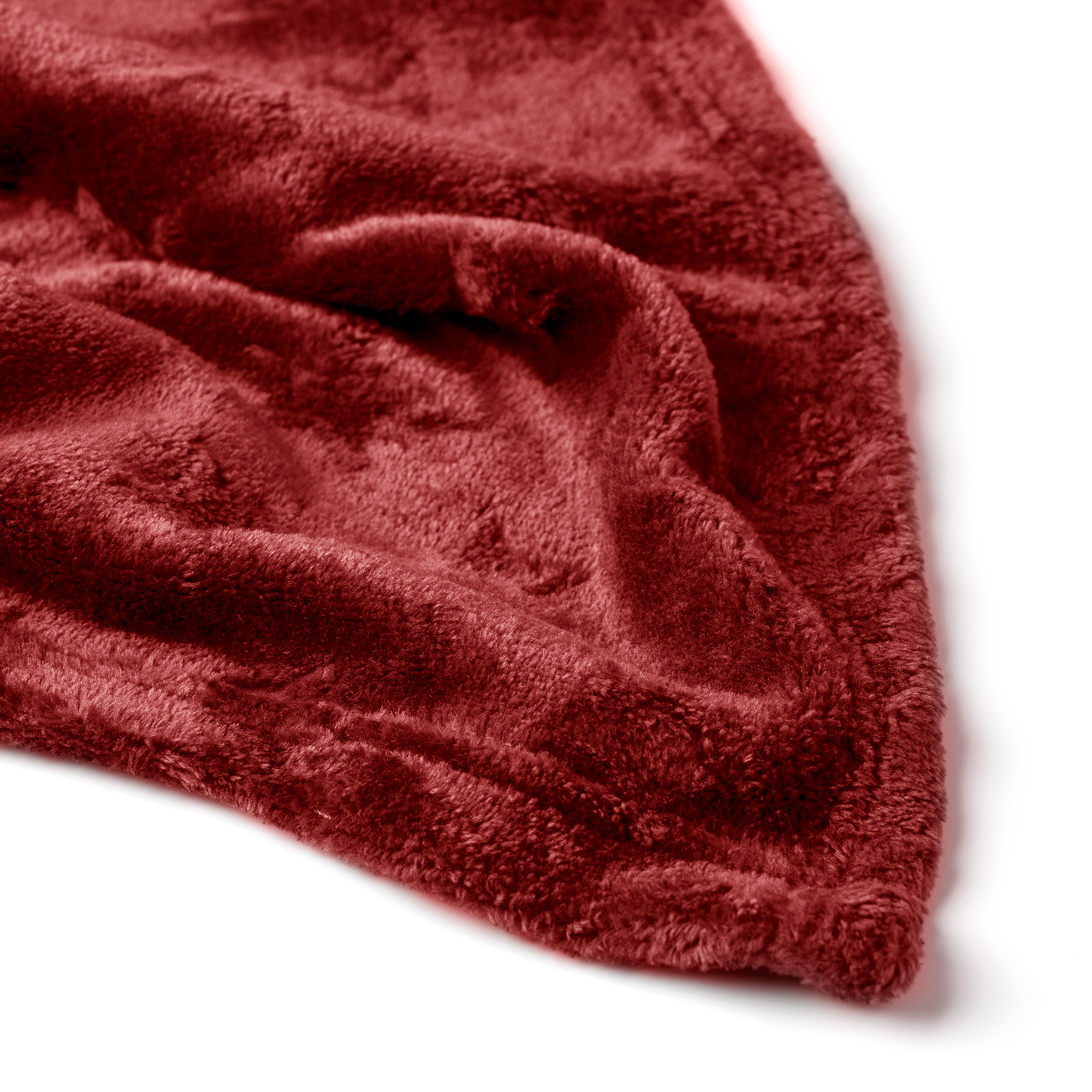 STARLIGHT - Plaid 150x200 cm - fleece deken met sterren - effen kleur - Biking Red - rood